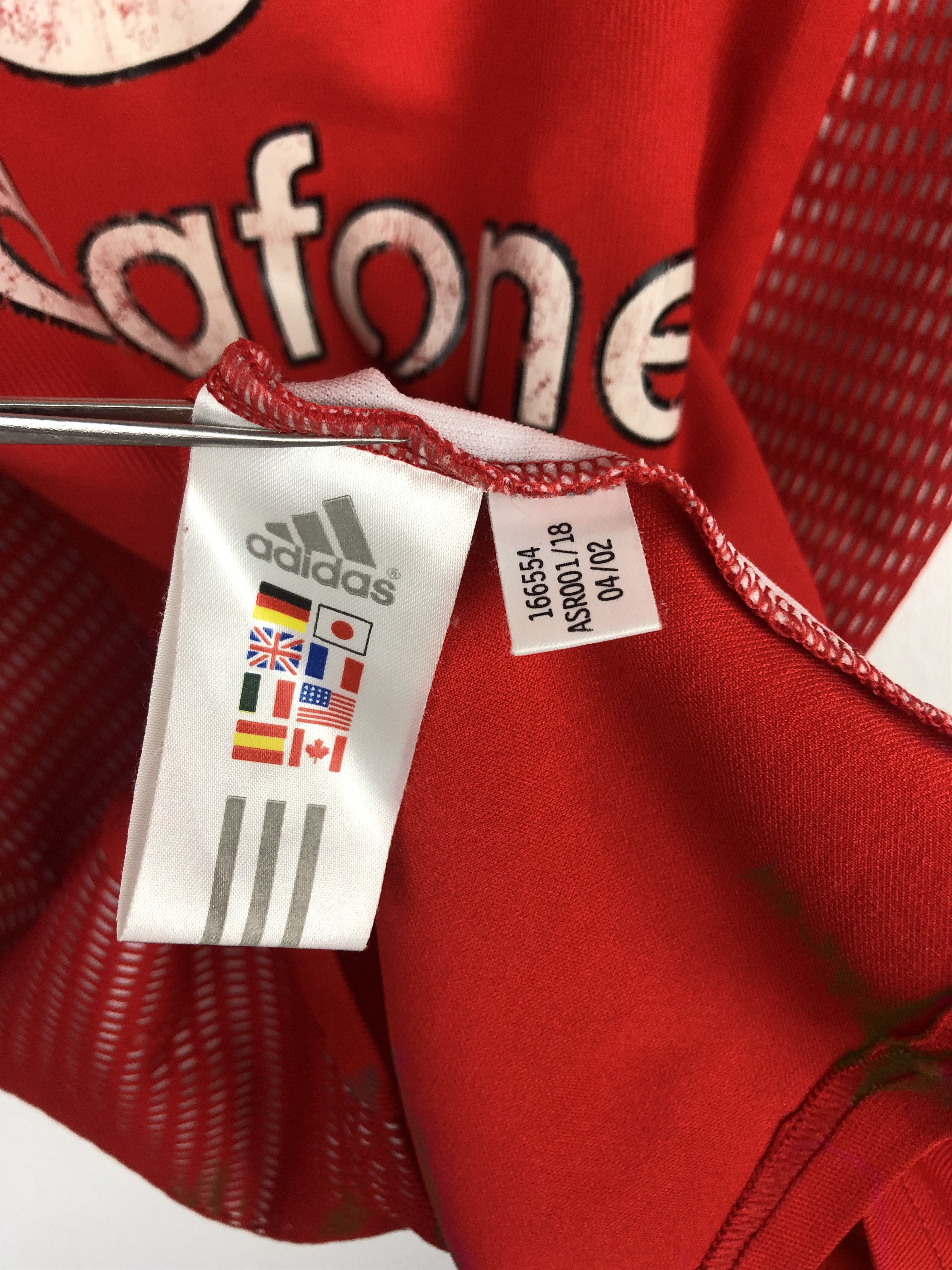 Adidas Benfica Home football shirt 2002 Soccer Adidas Jersey Size US S / EU 44-46 / 1 - 6 Thumbnail