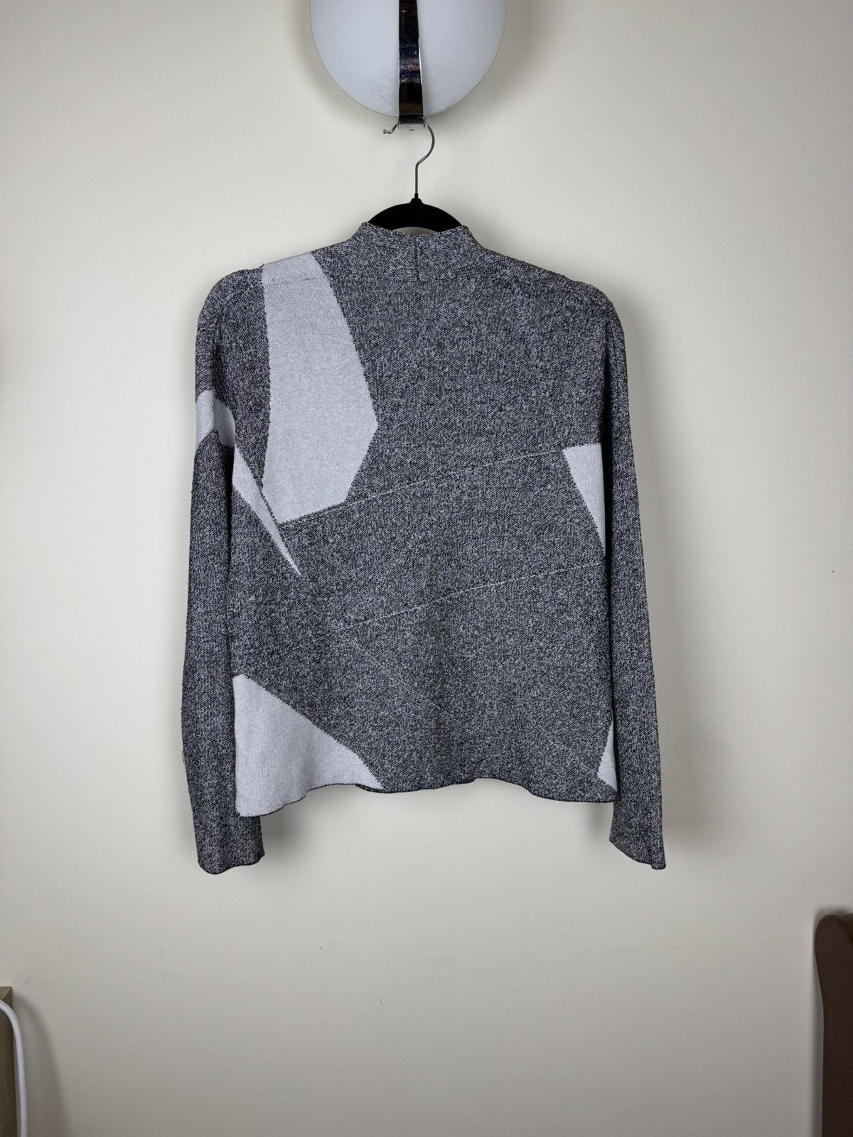 Helmut Lang Helmut Lang Grey Abstract Knit Sweater – P (XS/S) Size S / US 4 / IT 40 - 7 Thumbnail