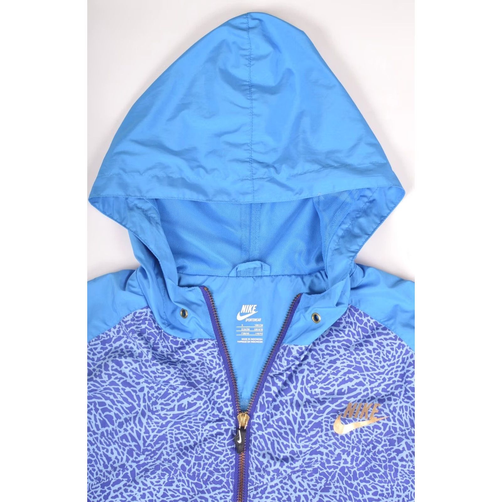 Nike Nike Womens Windbreaker Jacket S Blue Vintage Cover Up Full-Print Zip Activewear Womens USA 333213-477 Size S / US 4 / IT 40 - 2 Thumbnail