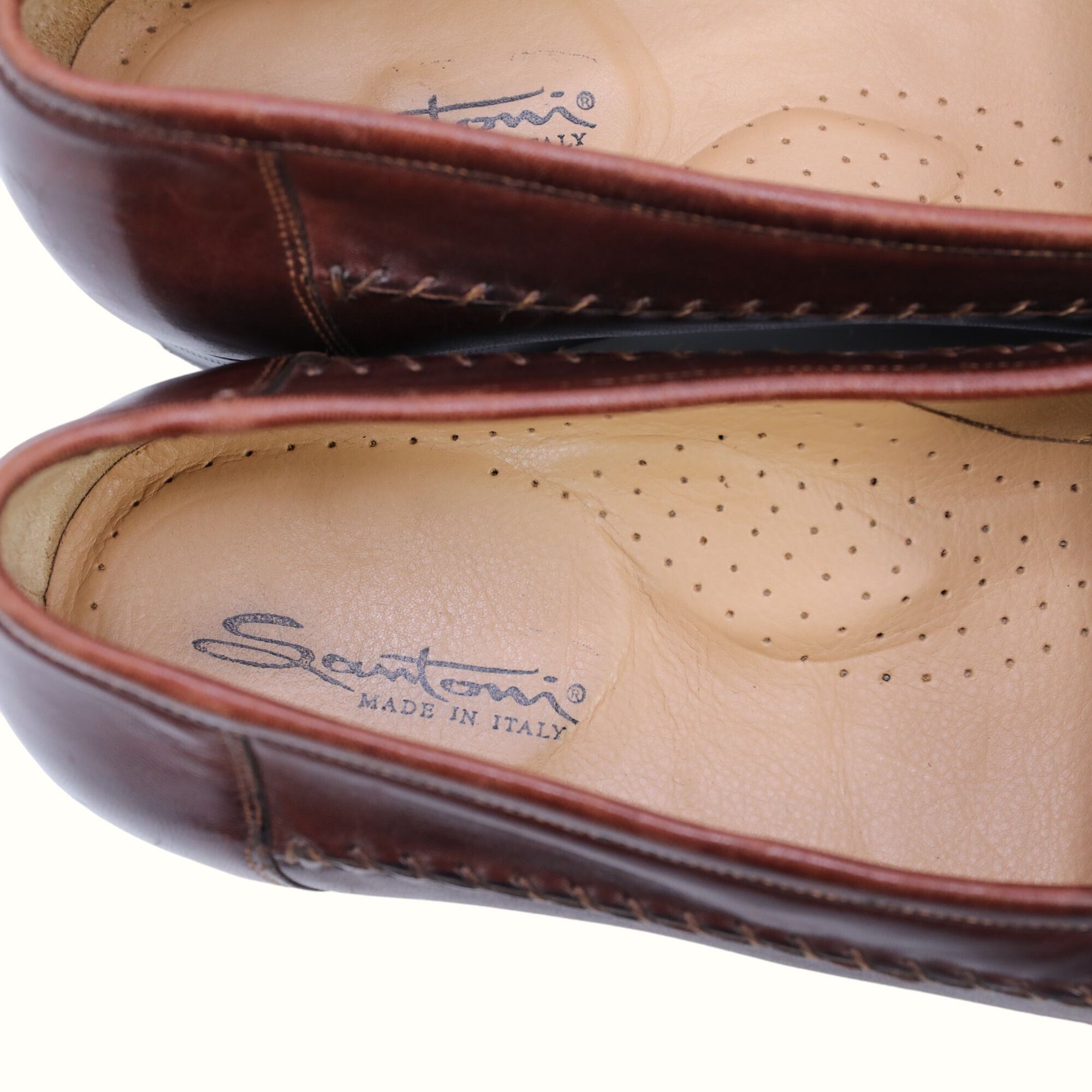 Santoni Santoni Italy Leather Tassel Loafer Brown Moccasins Men 11.5 Size US 11.5 / EU 44-45 - 13 Thumbnail
