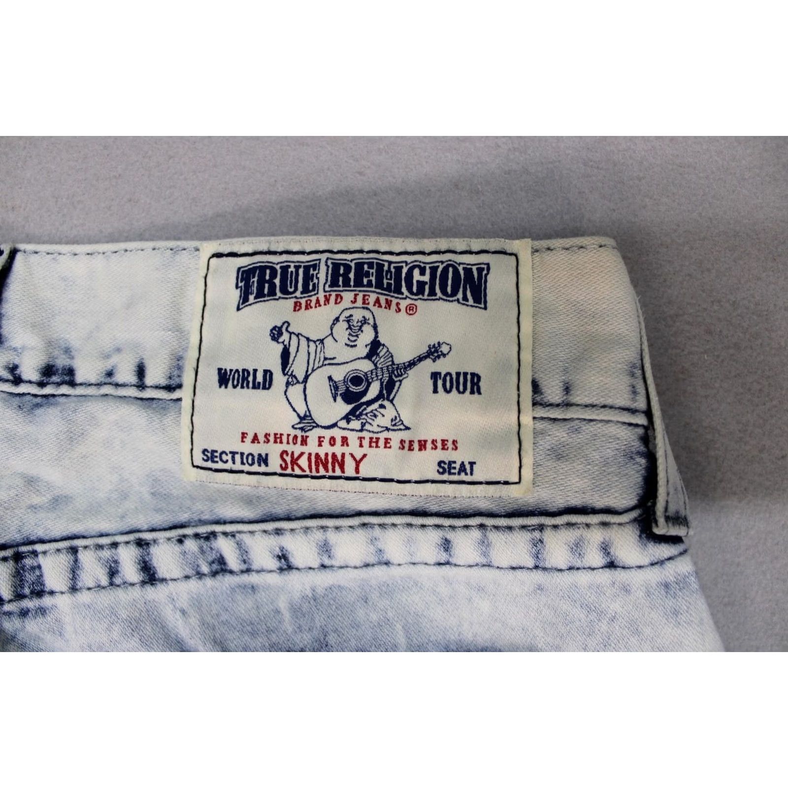True Religion True Religion Jeans Mens 30 Skinny Light Wash Distressed Denim Pants Size US 30 / EU 46 - 7 Thumbnail