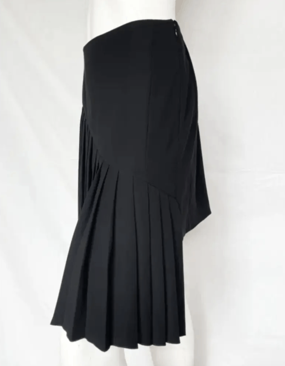 Mugler Pleated asymmetric skirt Size 27" / US 4 / IT 40 - 3 Thumbnail
