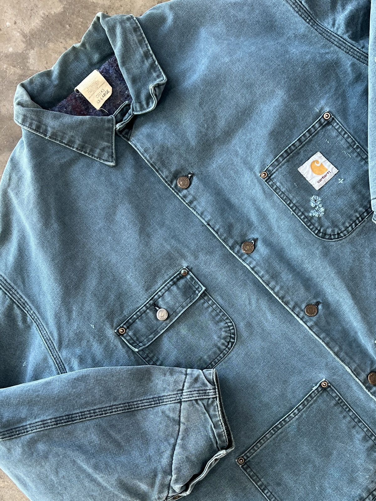 Carhartt × Vintage Vintage 90's Carhartt Logo Patch Emerald Green Jacket XXL Size US XXL / EU 58 / 5 - 1 Thumbnail