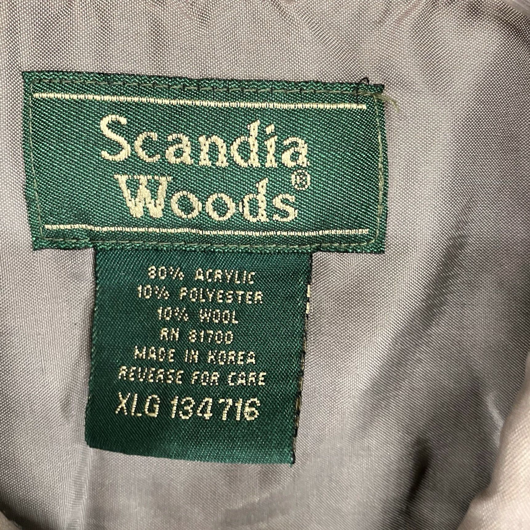 Vintage VINTAGE Scandia Woods Shirt Jacket Men XL Gray Plaid Flannel 90s Shaket Button-Up Pockets Wool Size US XL / EU 56 / 4 - 3 Thumbnail