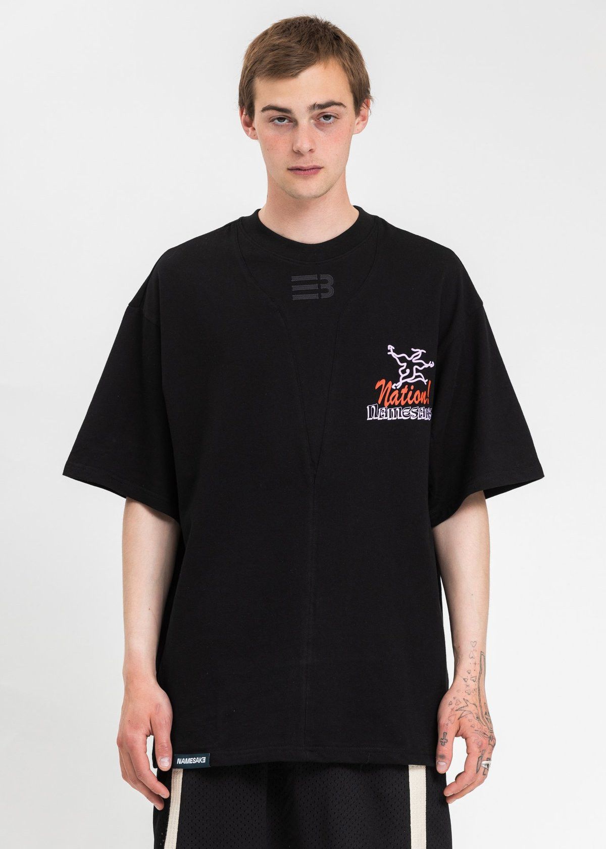 NAMESAKE o1mle0424 Oversized Sava Vacay T-Shirt in Black Size US S / EU 44-46 / 1 - 5 Thumbnail