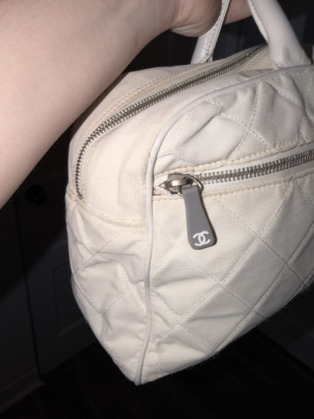 Chanel Chanel White Bowling Mini Handbang Size ONE SIZE - 5 Thumbnail