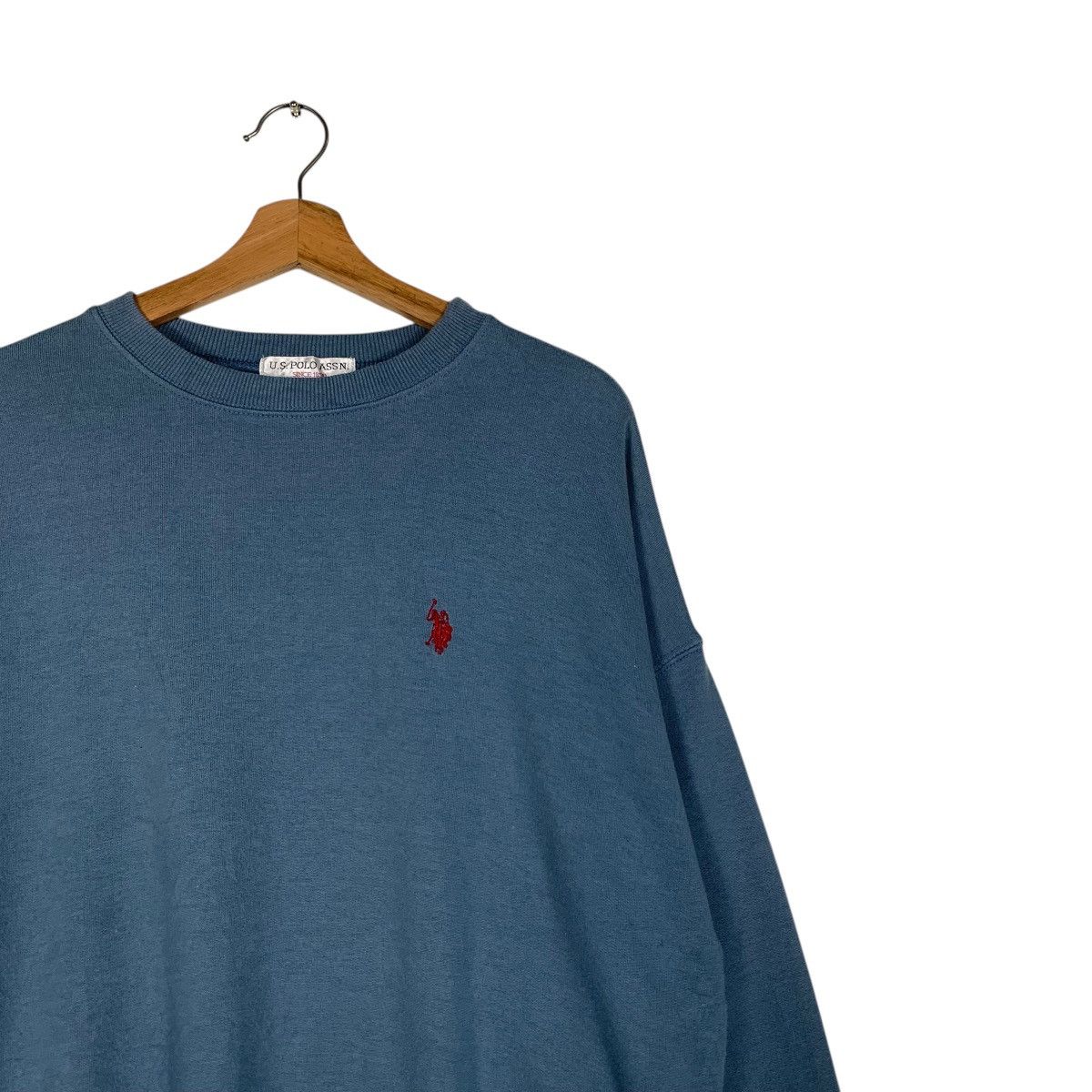 Japanese Brand US POLO ASSN Embroidery Small Pony Logo Sweatshirt #1513-C68 Size US L / EU 52-54 / 3 - 5 Thumbnail