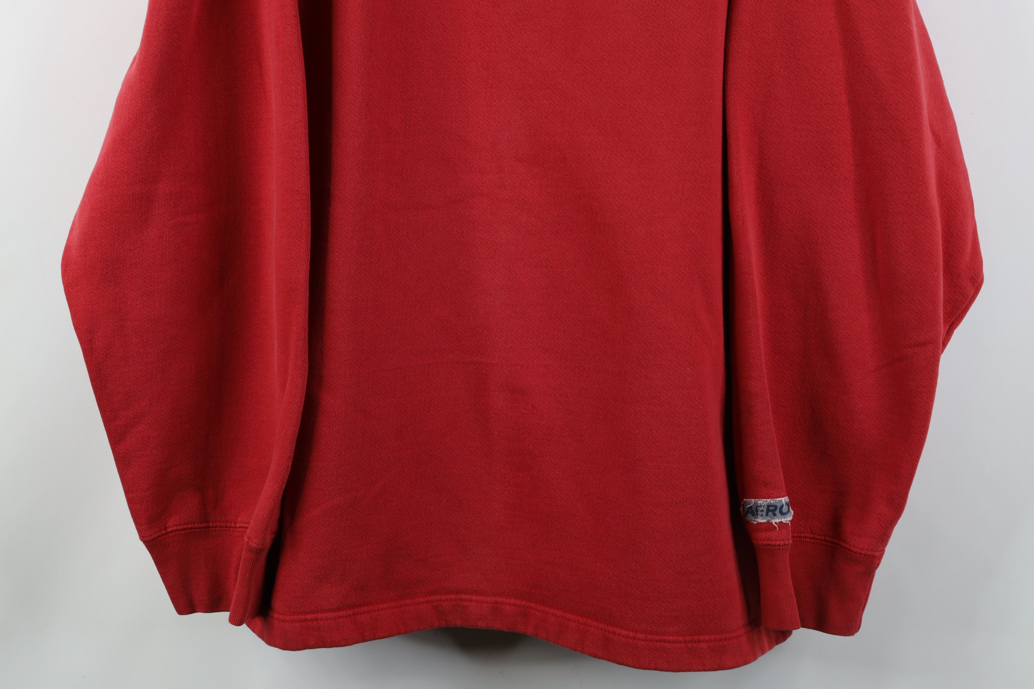 Aeropostale Vintage 90s Y2K Aeropostale Spell Heavyweight Sweatshirt Red Size US XL / EU 56 / 4 - 3 Thumbnail