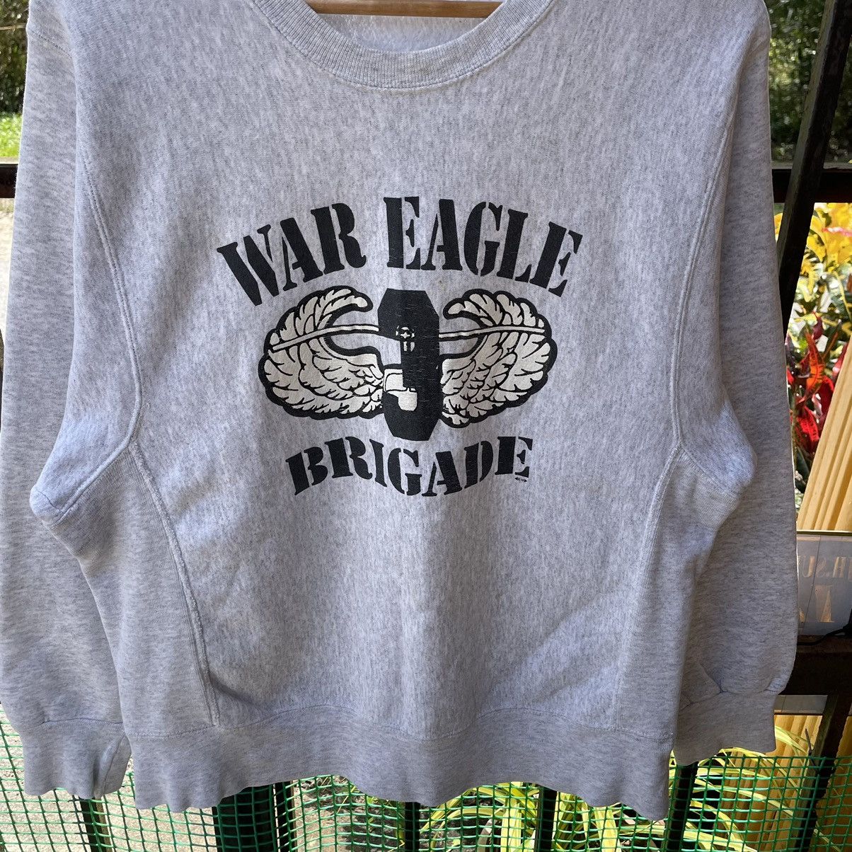 Vintage 🔥Vintage War Eagle Brigade Big Logo Distress Sweatshirts Size US M / EU 48-50 / 2 - 4 Thumbnail