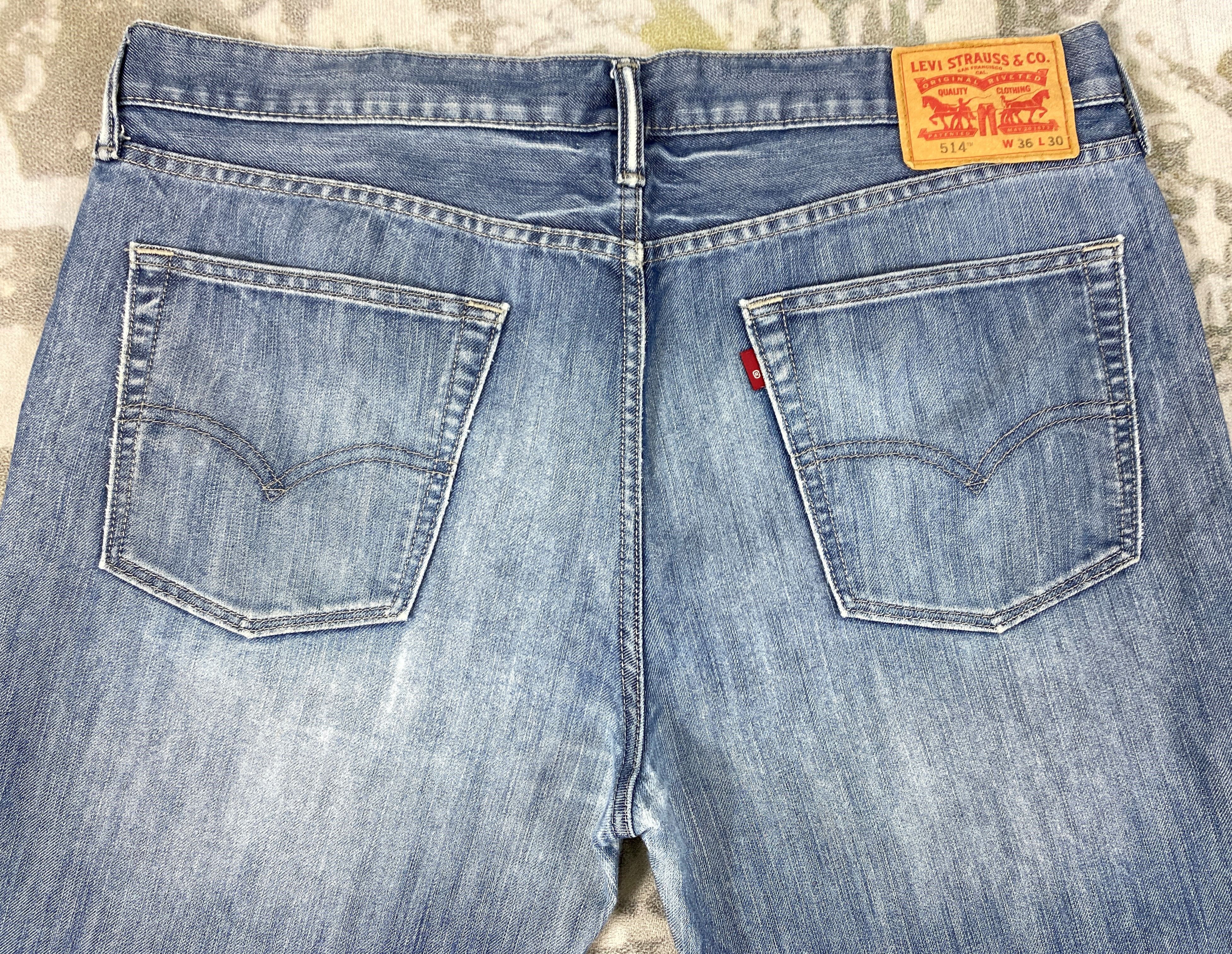 Levi's Blue Vintage Levi's 514 Distressed Denim 38 x 28.5 -JN136 Size US 38 / EU 54 - 4 Thumbnail