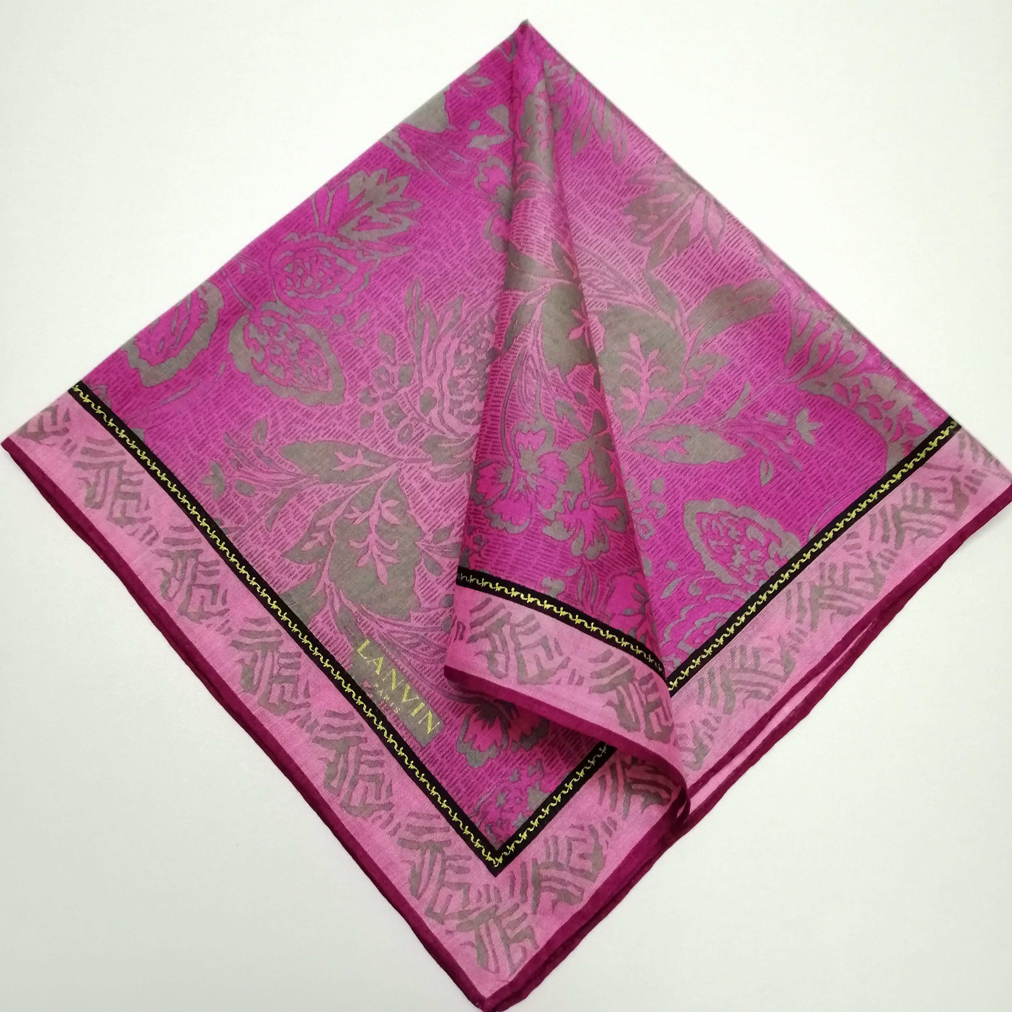 Lanvin Vintage Lanvin Handkerchief/Neckerchief/Scarf-KD2106 Size ONE SIZE - 1 Thumbnail