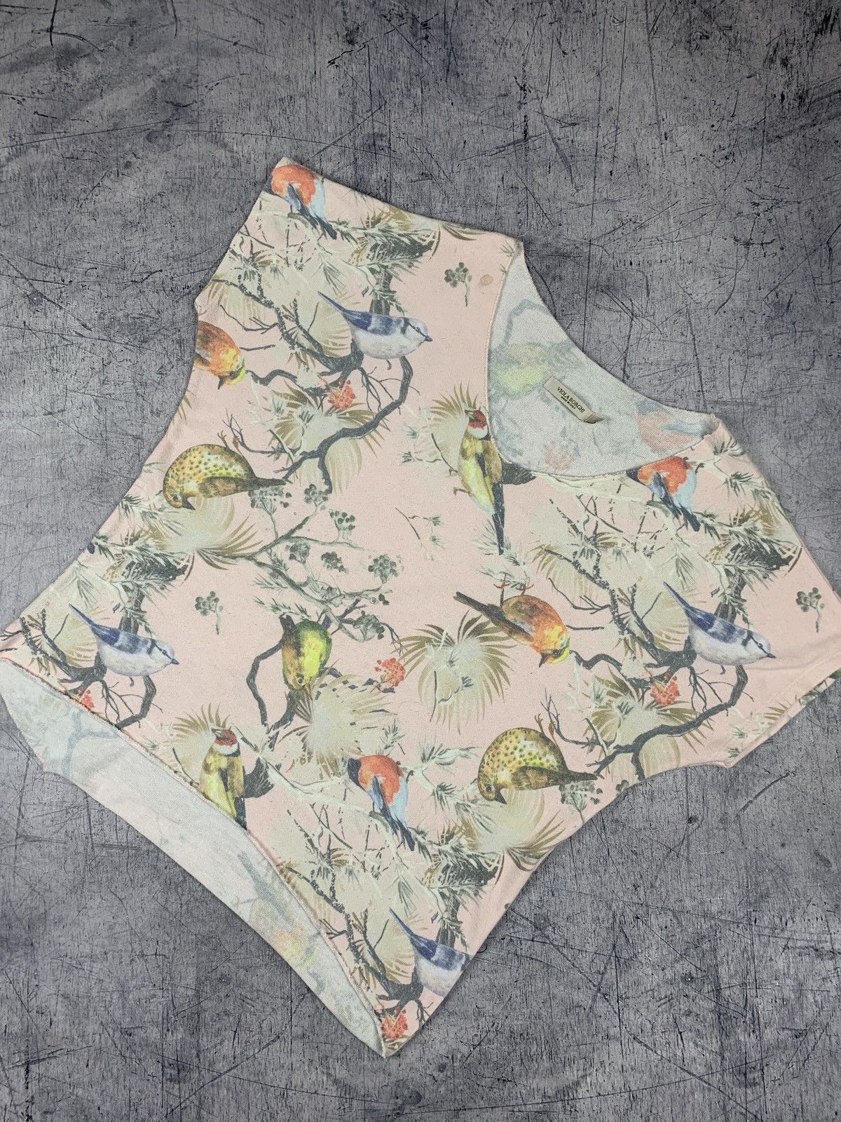 Other Viola Borghi Flower Pattern T-Shirt V-Neck Pink Short Sleeve Size L / US 10 / IT 46 - 1 Thumbnail
