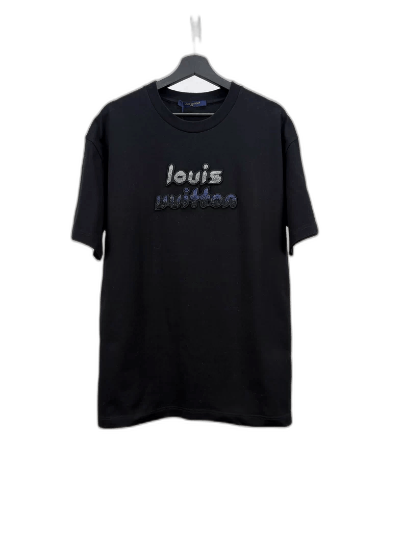 Louis Vuitton Black Beaded Short Sleeve Shirt