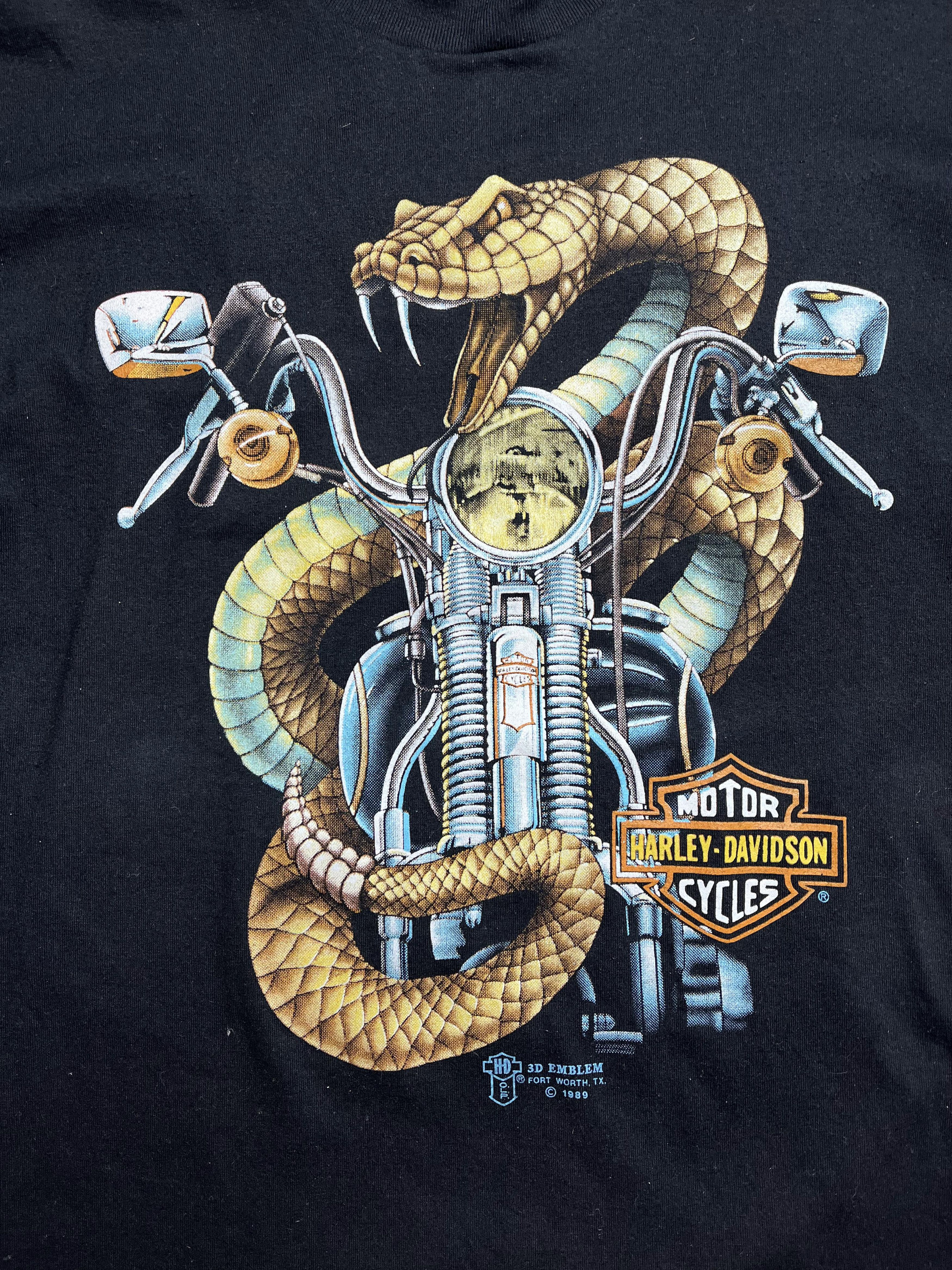 Harley Davidson × Vintage Rare 3D Emblem 1989 Harley Davidson T-Shirt Size US M / EU 48-50 / 2 - 3 Thumbnail