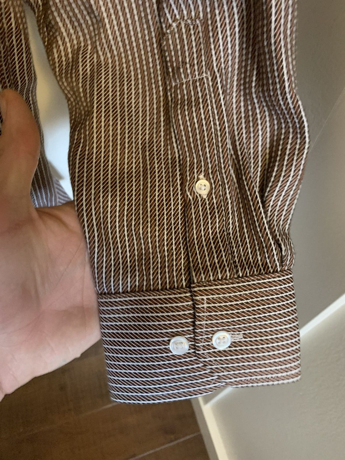 Balmain Vintage Balmain oversized longsleeve striped button up Size US XL / EU 56 / 4 - 7 Thumbnail