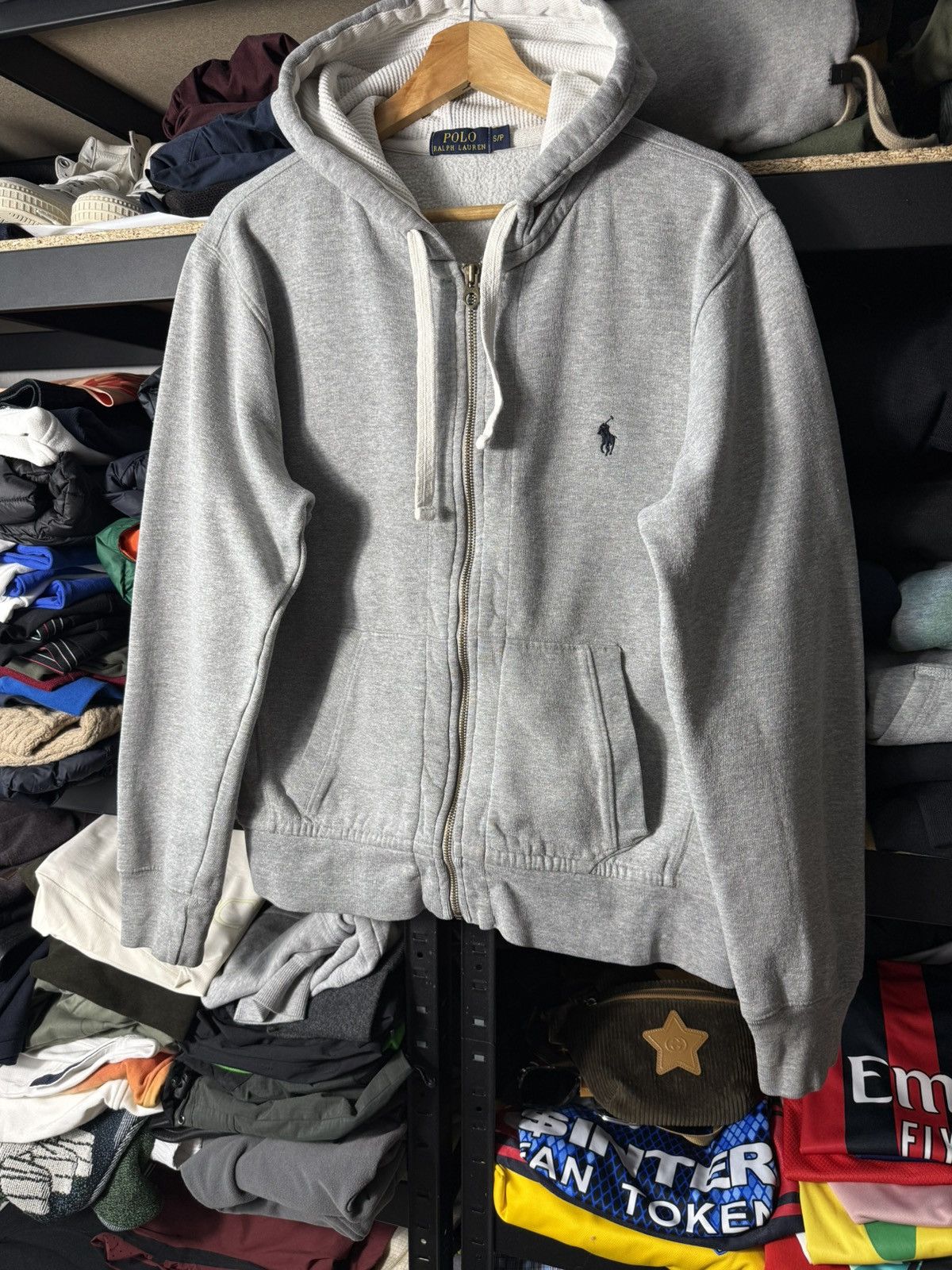 Polo Ralph Lauren Vintage Polo Ralph Lauren Zip Hoodie Grey Pony Logo Full Zip Size US S / EU 44-46 / 1 - 3 Thumbnail
