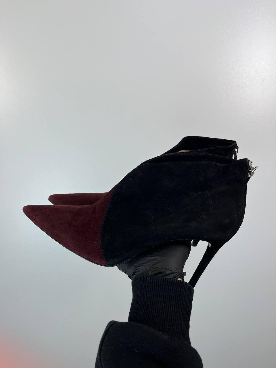 Prada Prada Black Suede Pointed Toe Heels Booties Size 39.5 Size US 9.5 / IT 39.5 - 5 Thumbnail