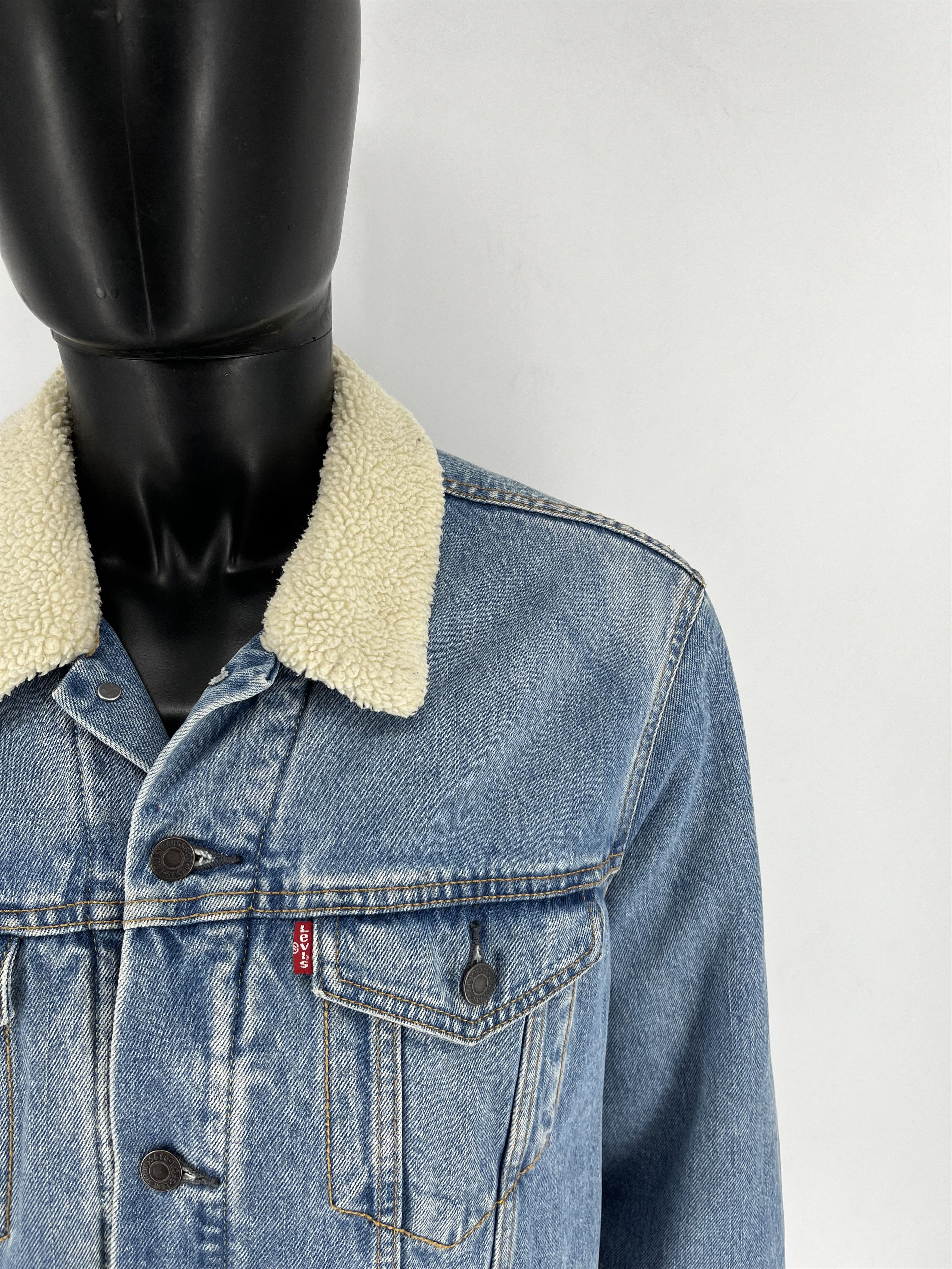 Levi's × Levi's Vintage Clothing Vintage Levis Sherpa Jacket Denim Trucker Jacket Size XL Size US XL / EU 56 / 4 - 9 Thumbnail