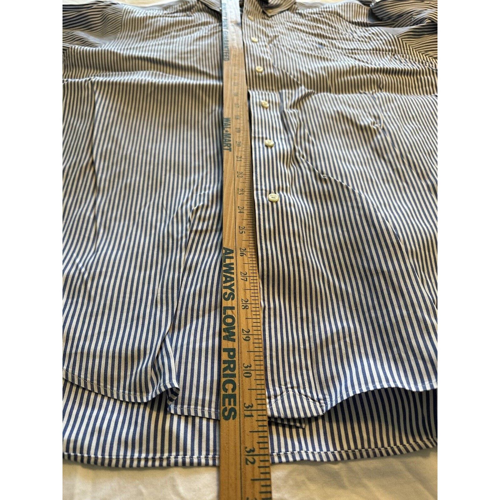 Ralph Lauren Ralph Lauren Classic Blue/White Striped Pony Button Shirt Size US XL / EU 56 / 4 - 7 Thumbnail