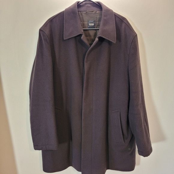 Hugo Boss Hugo Boss Vintage Brown Long Wool Cashmere Coat - Size 58 Size US XXL / EU 58 / 5 - 1 Thumbnail