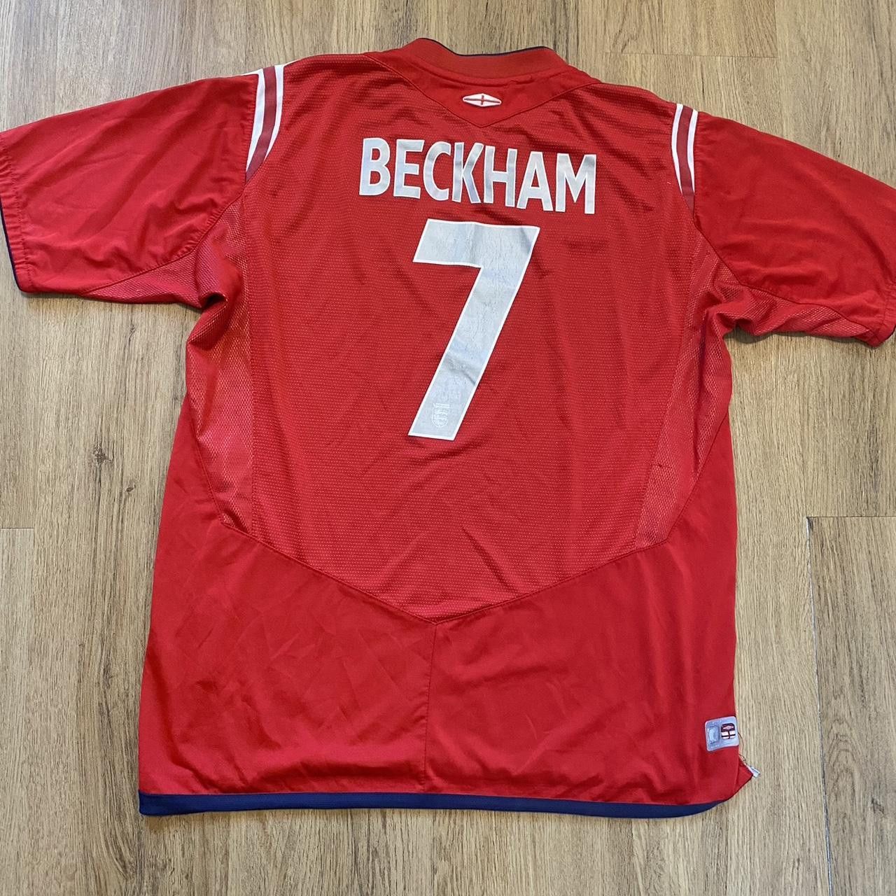 Umbro 2004-06 Beckham Umbro England Away y2k 2000s Size US L / EU 52-54 / 3 - 1 Thumbnail