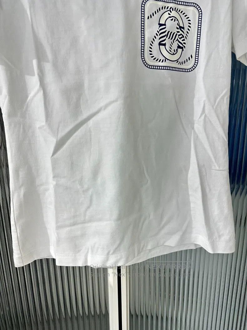 Hermes Hermes White embroidered short-sleeve dress Size XS / US 0-2 / IT 36-38 - 4 Thumbnail
