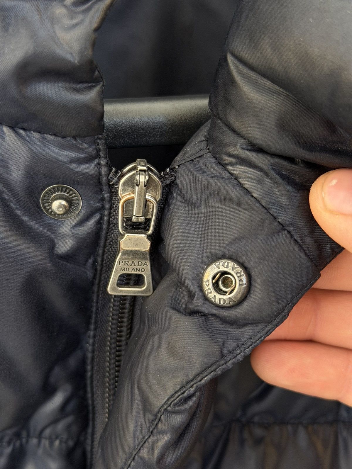 Prada Vintage 00s Prada Puffer Jacket Dark Blue y2k Size M Size US M / EU 48-50 / 2 - 8 Thumbnail