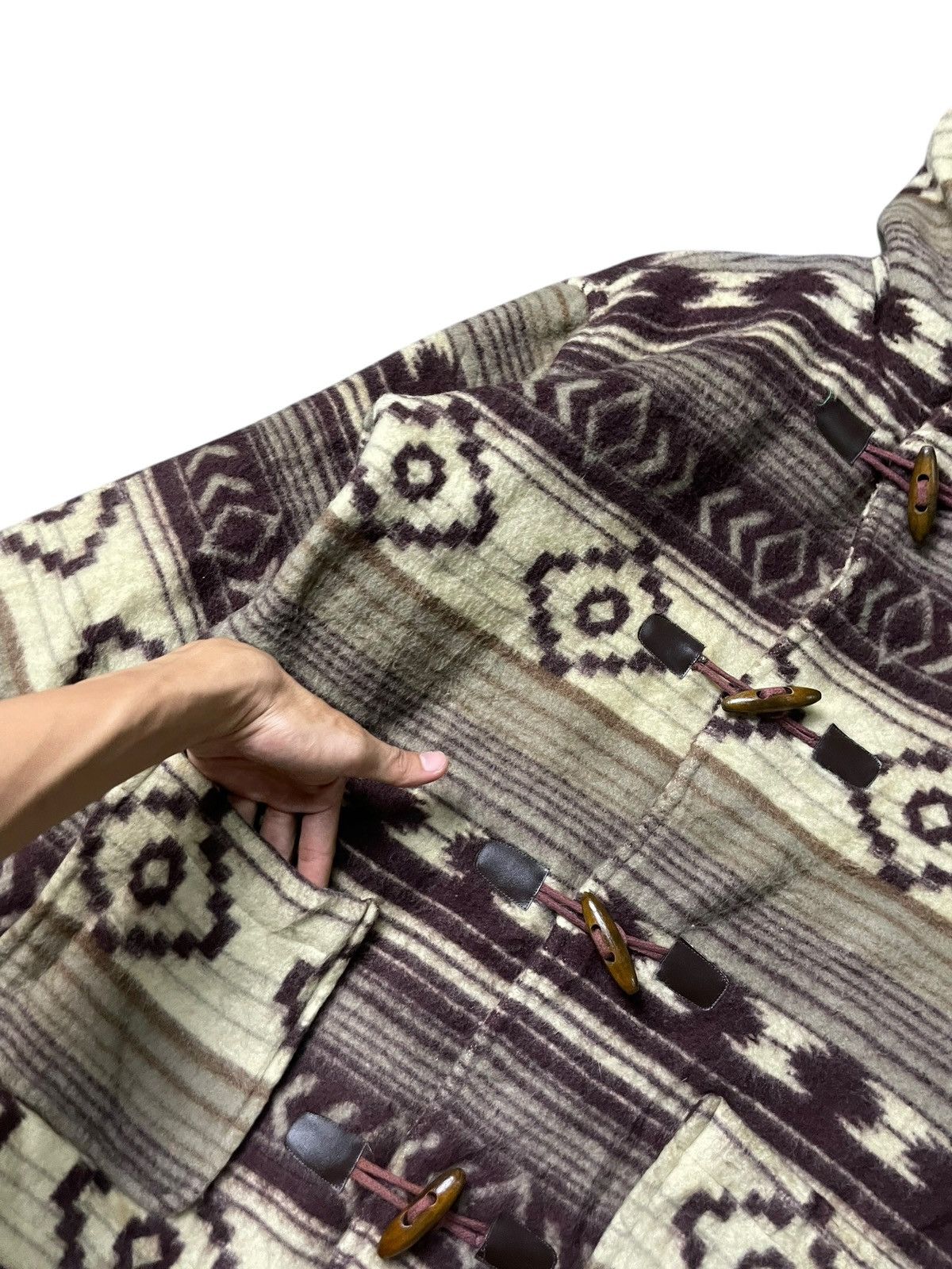 Japanese Brand × Vintage Japanese Brand Abstract Duffle Hooded Jacket (66) Size US M / EU 48-50 / 2 - 5 Thumbnail