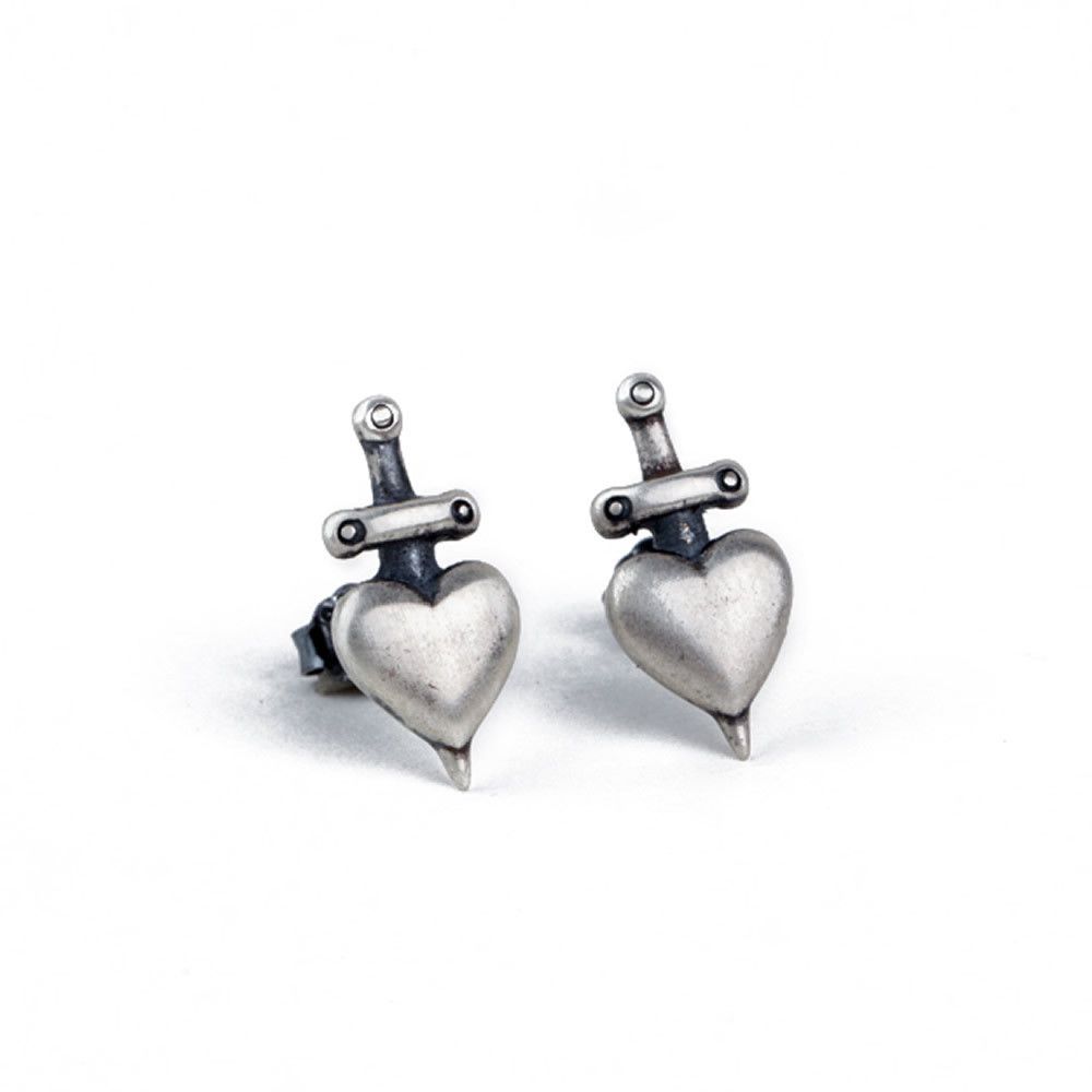Jewelry Heart New Trend Earrings One Pairs Chrome Jewelry Size ONE SIZE - 6 Thumbnail