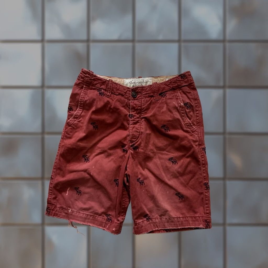 Abercrombie & Fitch VINTAGE Abercrombie & Fitch Cargo Utility Shorts Moose Embroidered Red 30 Mens Y2K Size US 30 / EU 46 - 1 Thumbnail