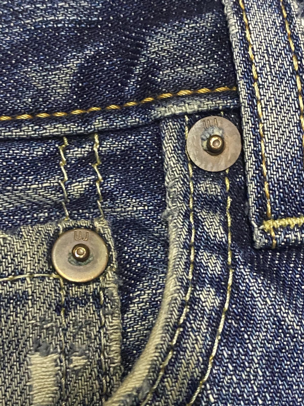 Undercover × Uniqlo Vintage Uniqlo S002 Mud Wash Whisker Distressed Loose Jeans Size US 32 / EU 48 - 10 Thumbnail