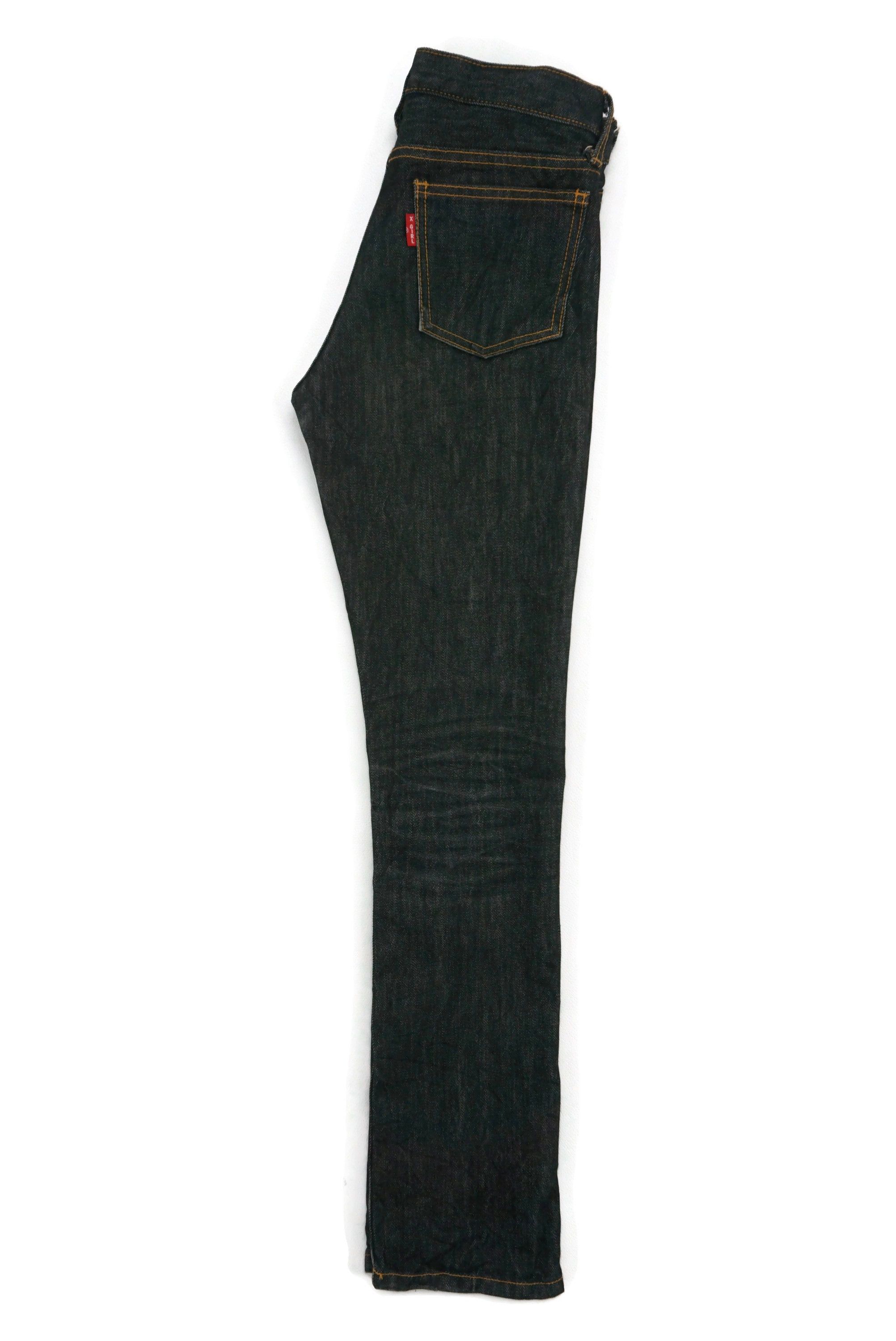 Japanese Brand X-Girl Jeans fits W27xL29 Low Rise Slim Skinny Denim Japan Size 25" / US 0 / IT 36 - 3 Thumbnail