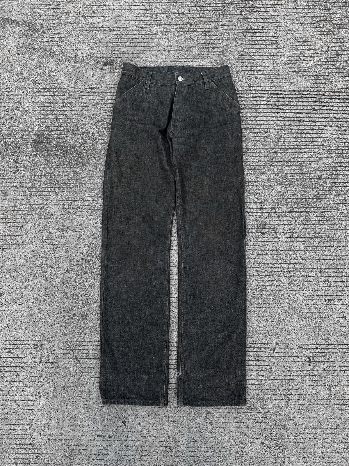 Helmut Lang Vintage Helmut Lang 1998 Dark Grey Boot Cut Denim Size US 29 - 1 Thumbnail