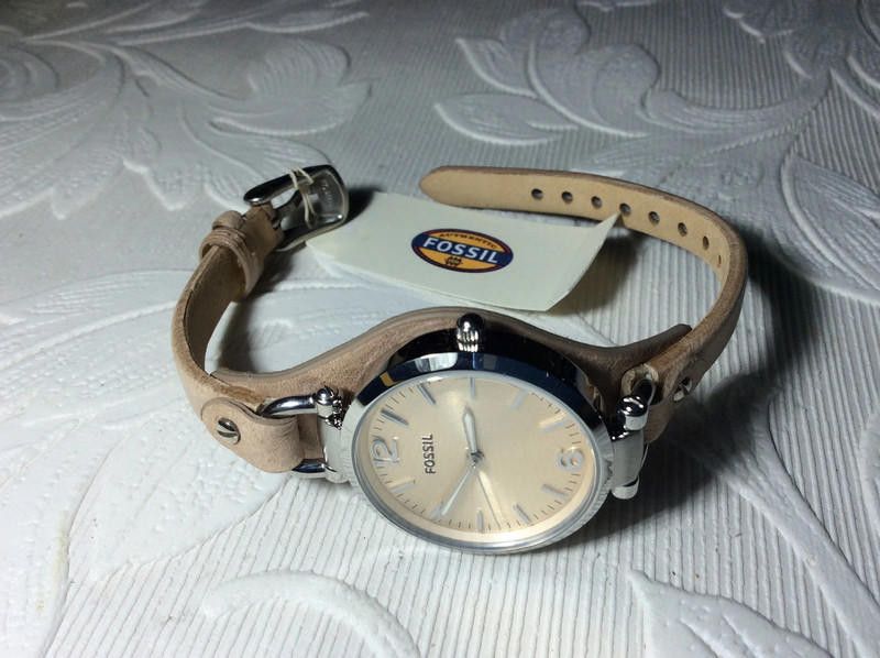 Fossil Fossil ladies beige dial leather strap watch Size ONE SIZE - 8 Thumbnail