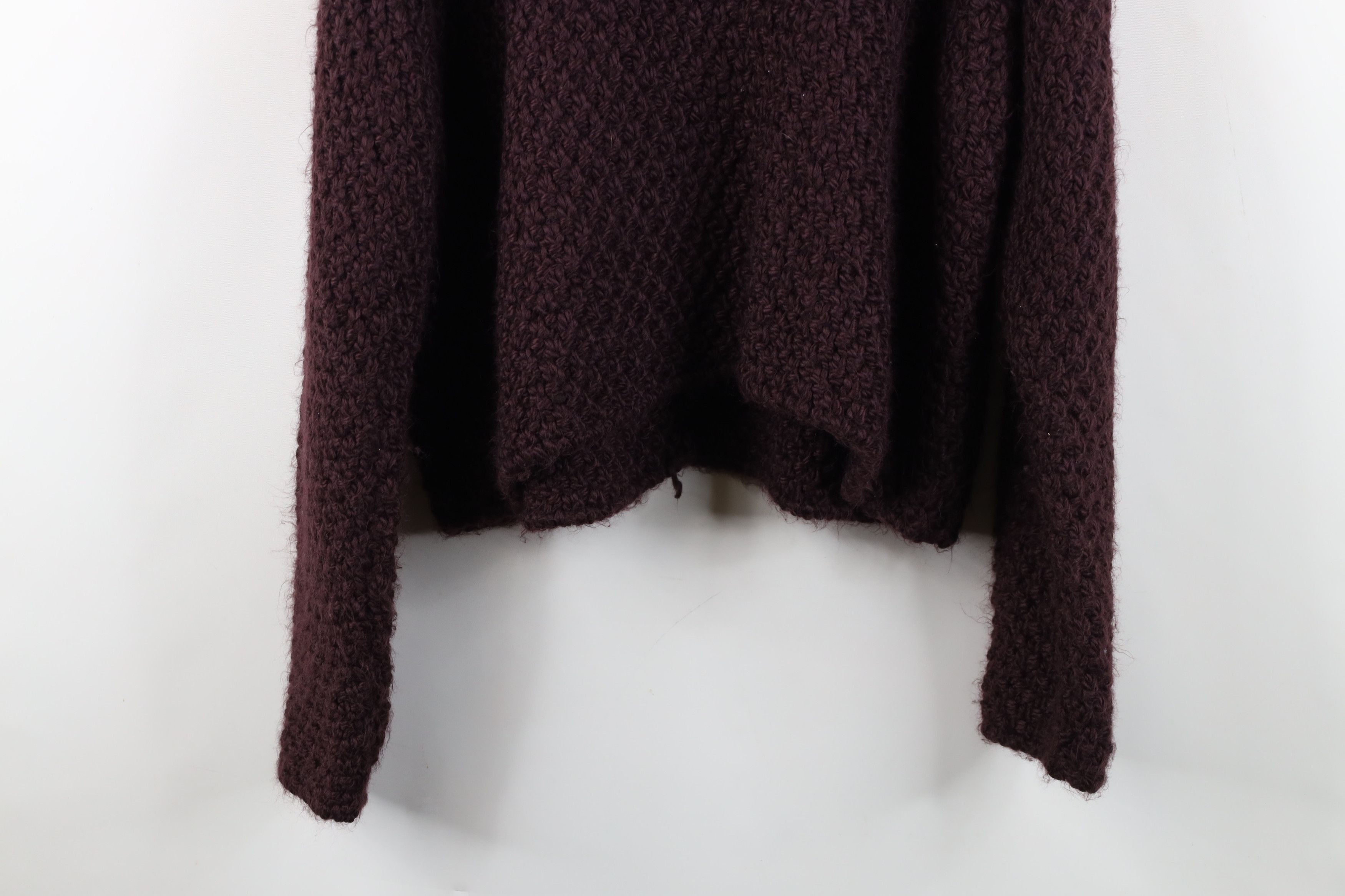 Vintage Vintage 90s Streetwear Crochet Knit Cardigan Sweater Purple Size L / US 10 / IT 46 - 10 Thumbnail