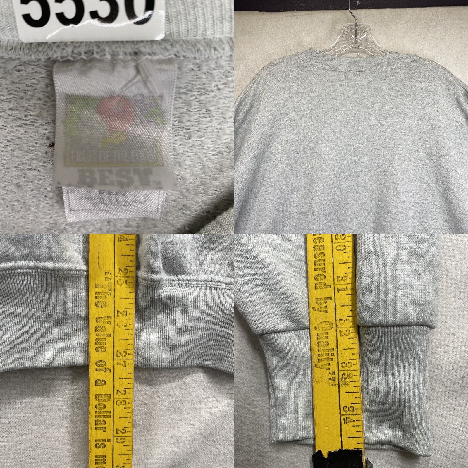 Fruit Of The Loom VINTAGE Fruit of the Loom Sweatshirt Embroidered Logo Gray XL Men Pullover 50/50 Knit All Seasons Soft Thin - Work Size US XL / EU 56 / 4 - 9 Thumbnail