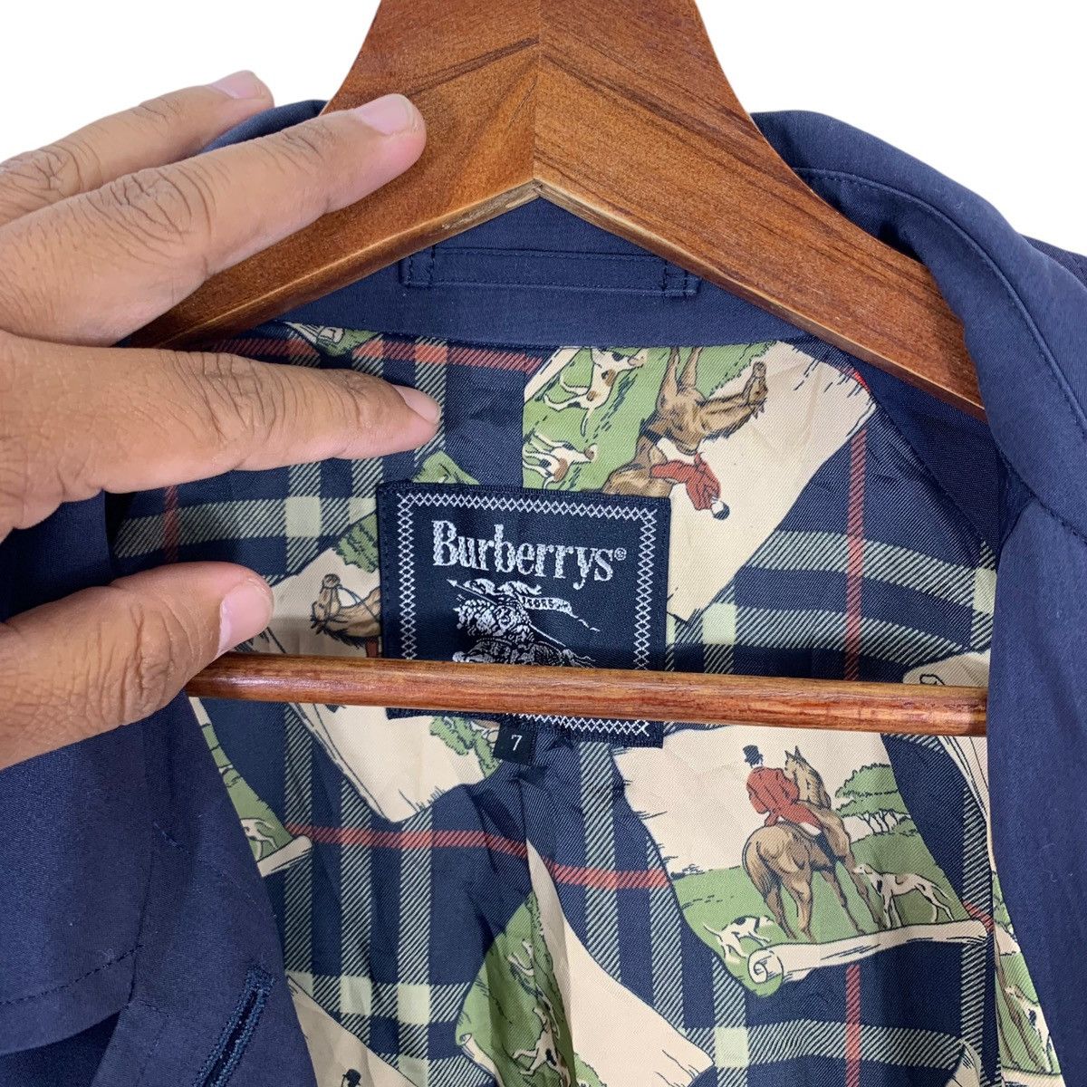 Burberry × Burberry Prorsum Vintage Burberrys Of London Photo Print Horse Overcoat Size US M / EU 48-50 / 2 - 7 Thumbnail