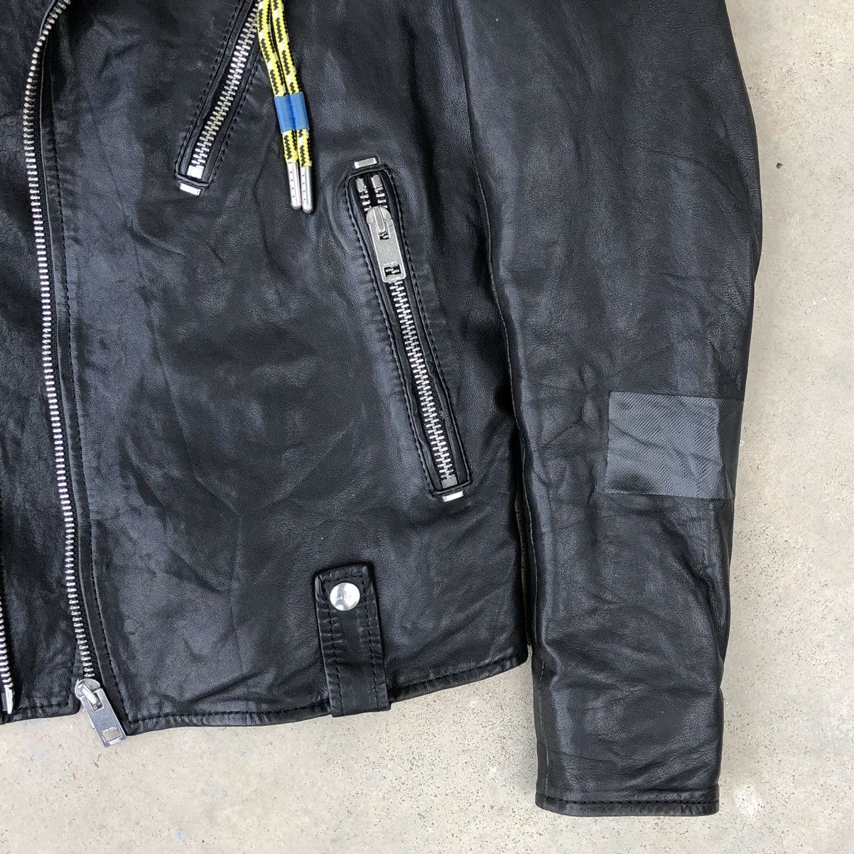 Vintage DIESEL Willcox Double Collar Leather Jacket