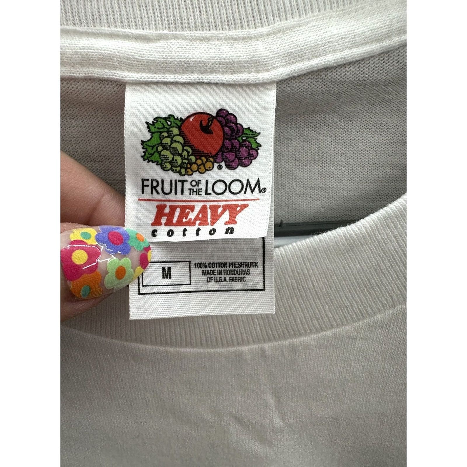 Fruit Of The Loom Fruit of the Loom T-Shirt Shirt Medium White Tourist Branson Short Sleeve Womens Regular Crew Neck Casual Logo Size M / US 6-8 / IT 42-44 - 5 Thumbnail