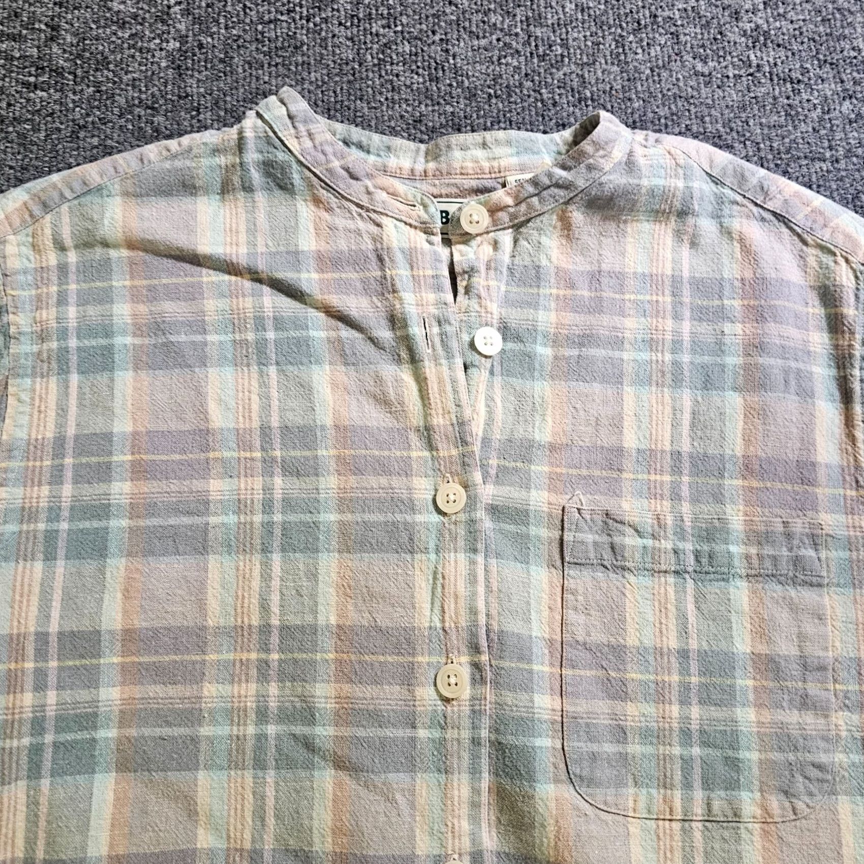 Vintage VINTAGE L.L. Bean Shirt Womens M Green Plaid Linen Button Casual 90s Classic Outdoor Size M / US 6-8 / IT 42-44 - 2 Thumbnail