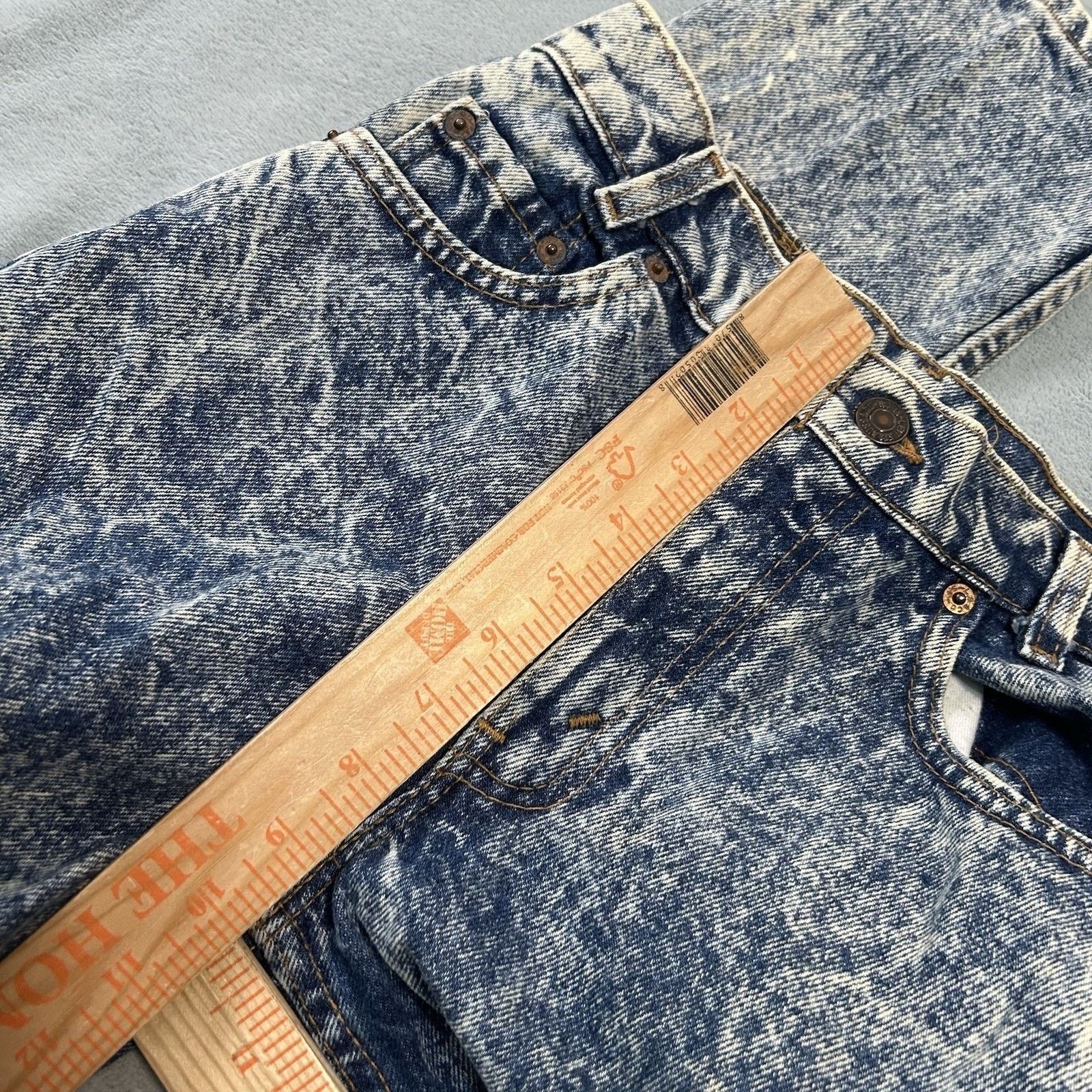 Levi's 70s Acid wash Levis 501 Jeans Student Fit Men 27x30 Straight Size US 27 - 9 Thumbnail