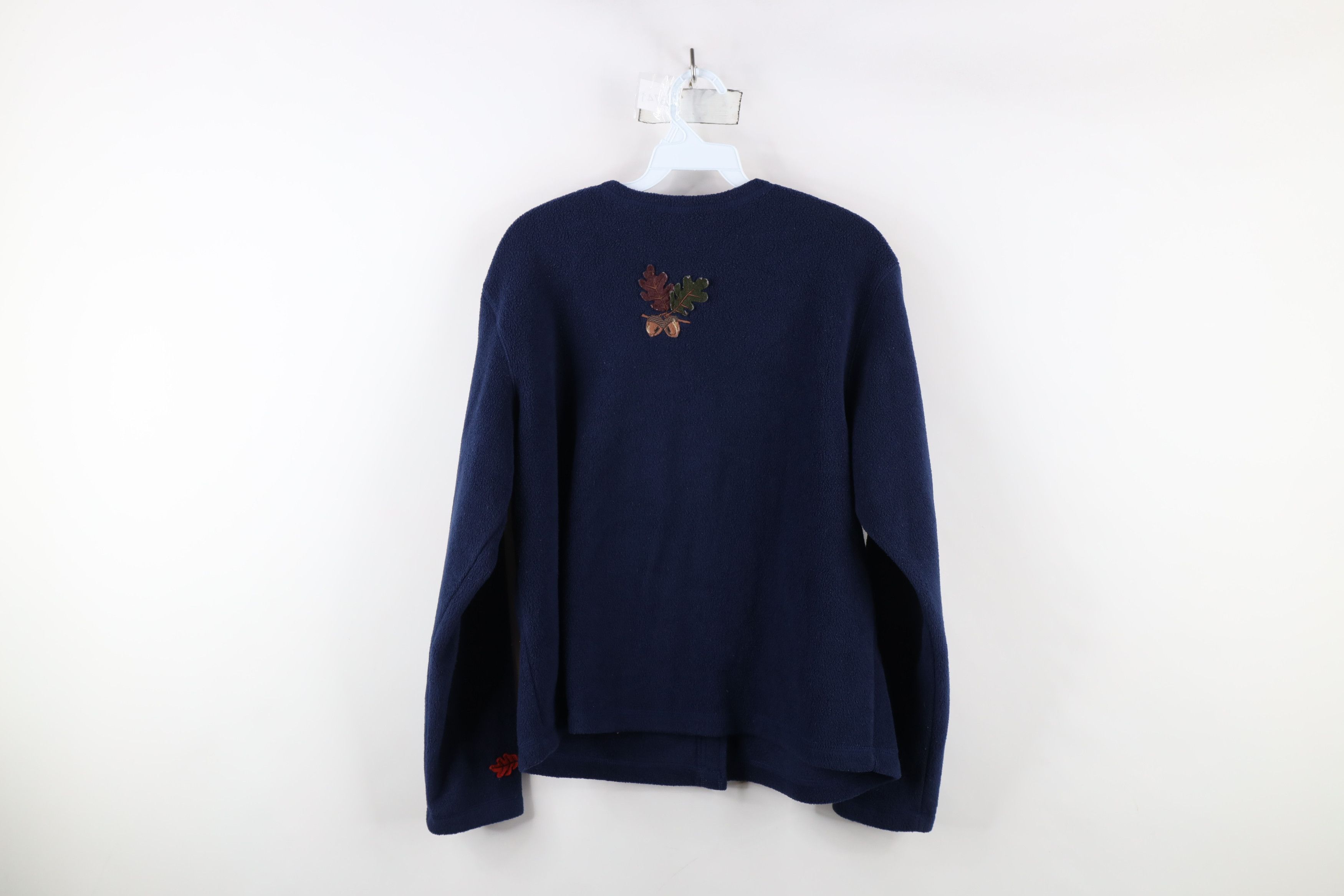Vintage Vintage 90s Streetwear Fall Leaves Fleece Cardigan Sweater Size S / US 4 / IT 40 - 11 Thumbnail