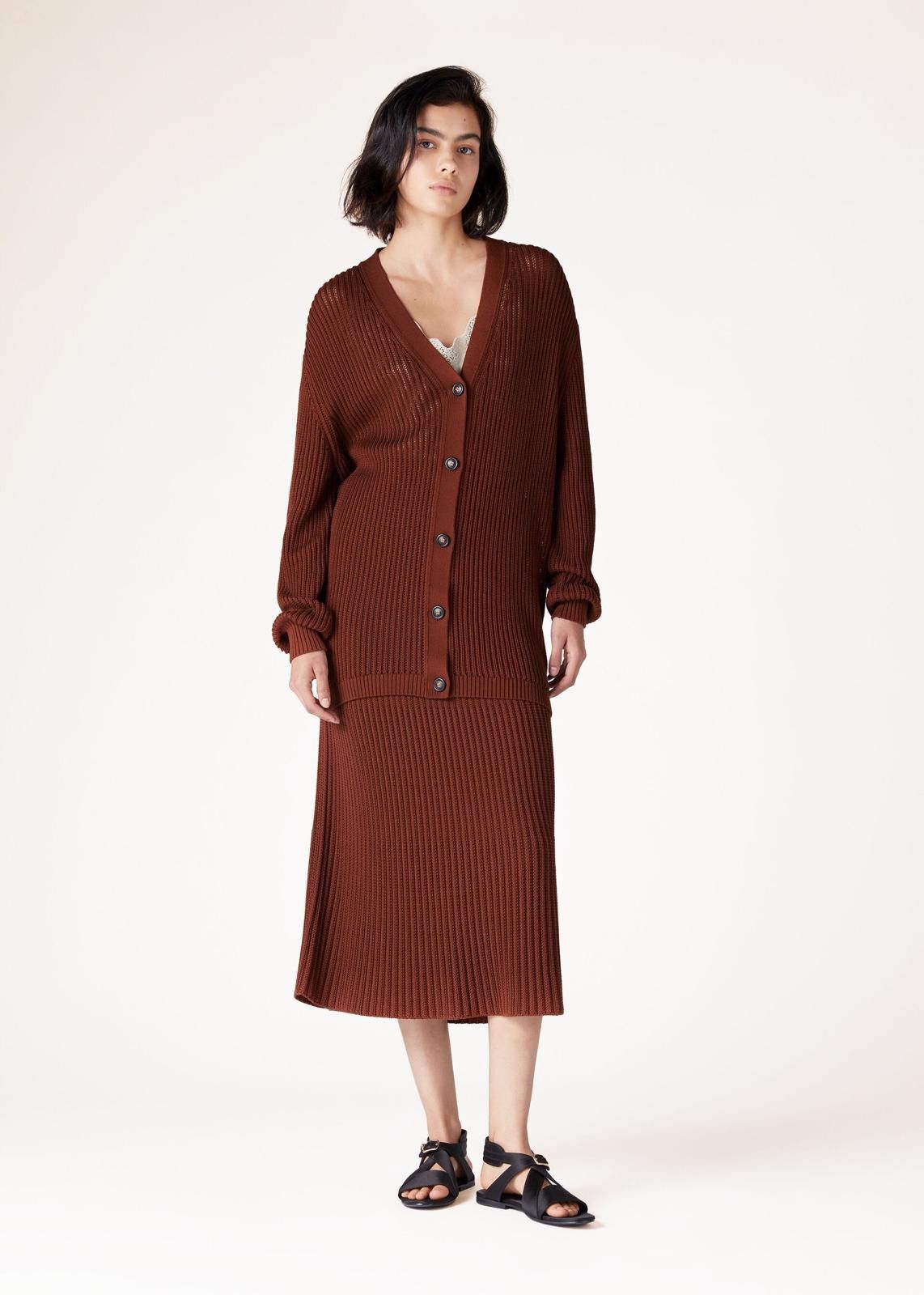 Loro Piana o1srvl11e0125 FAN6261 Ikeda Cardigan in Burgundy Size M / US 6-8 / IT 42-44 - 4 Thumbnail