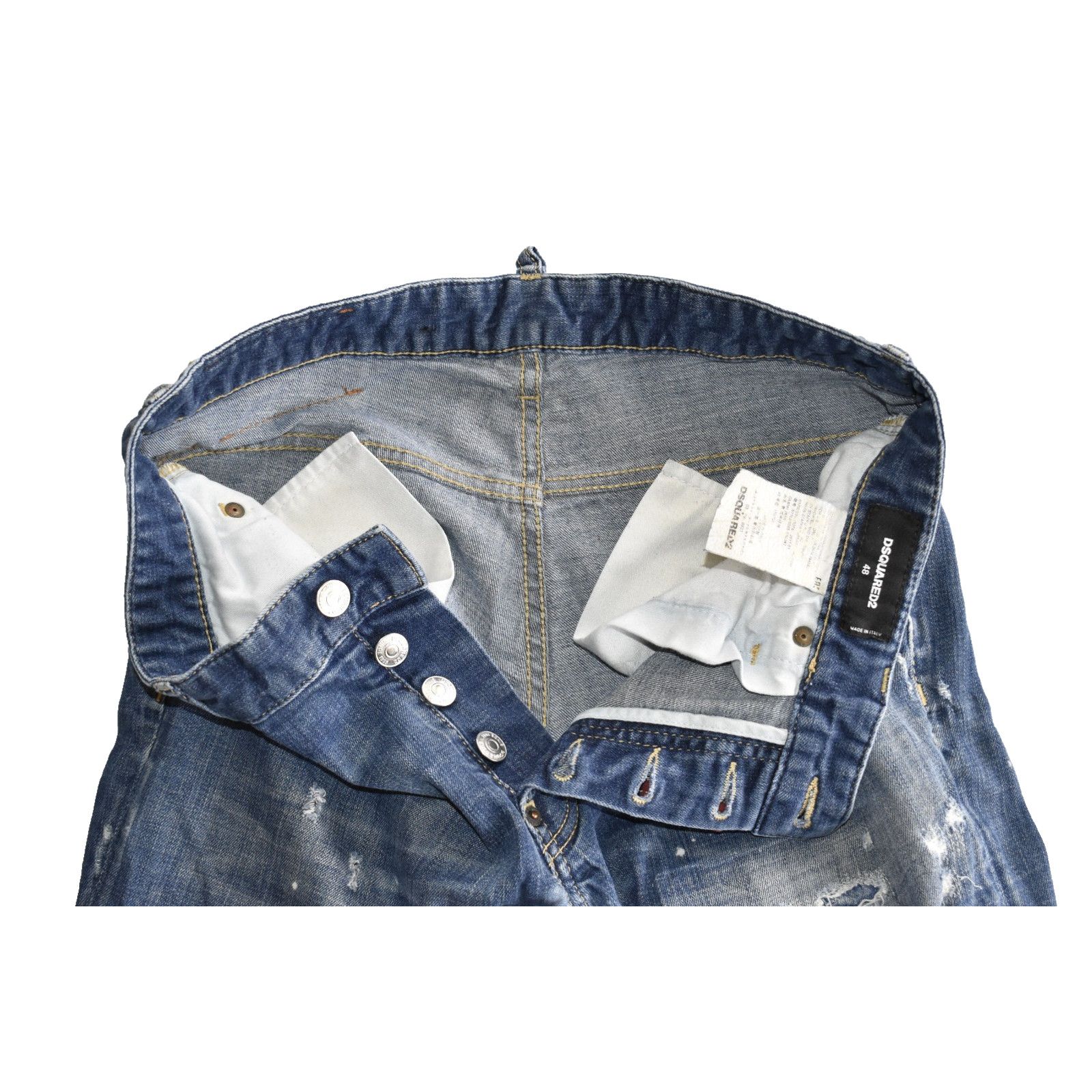 Dsquared2 DSQUARED2 Made In Italy Distressed Denim Skater Jeans Sz 48 Size US 32 / EU 48 - 4 Thumbnail
