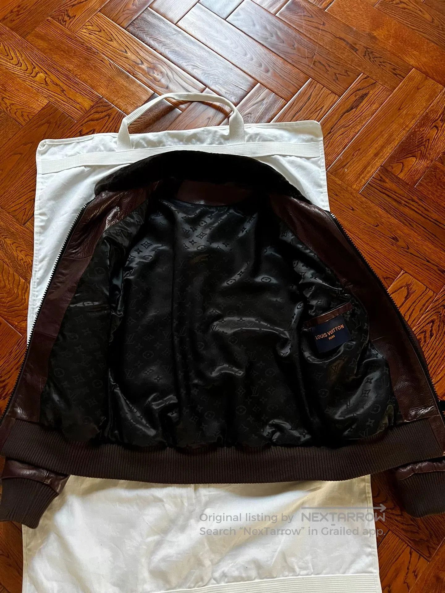 Louis Vuitton Louis Vuitton Leather Jacket with Fur Collar. Size US M / EU 48-50 / 2 - 4 Thumbnail