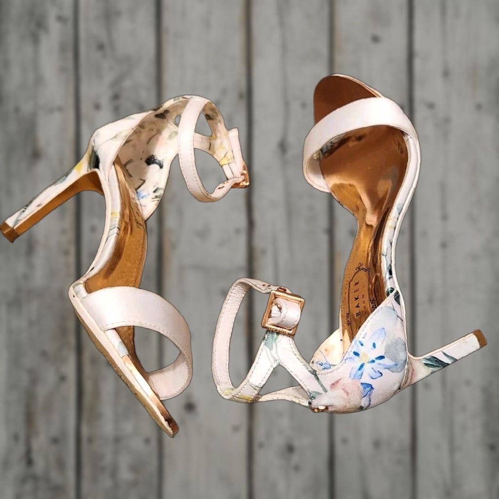 Ted Baker Ted Baker Heels Mwilli Ankle Strap Open Toe Floral Buckle Stiletto High Heel Women 6.5 36.5 Multi Size 6.5 Size US 7 / IT 37 - 1 Thumbnail