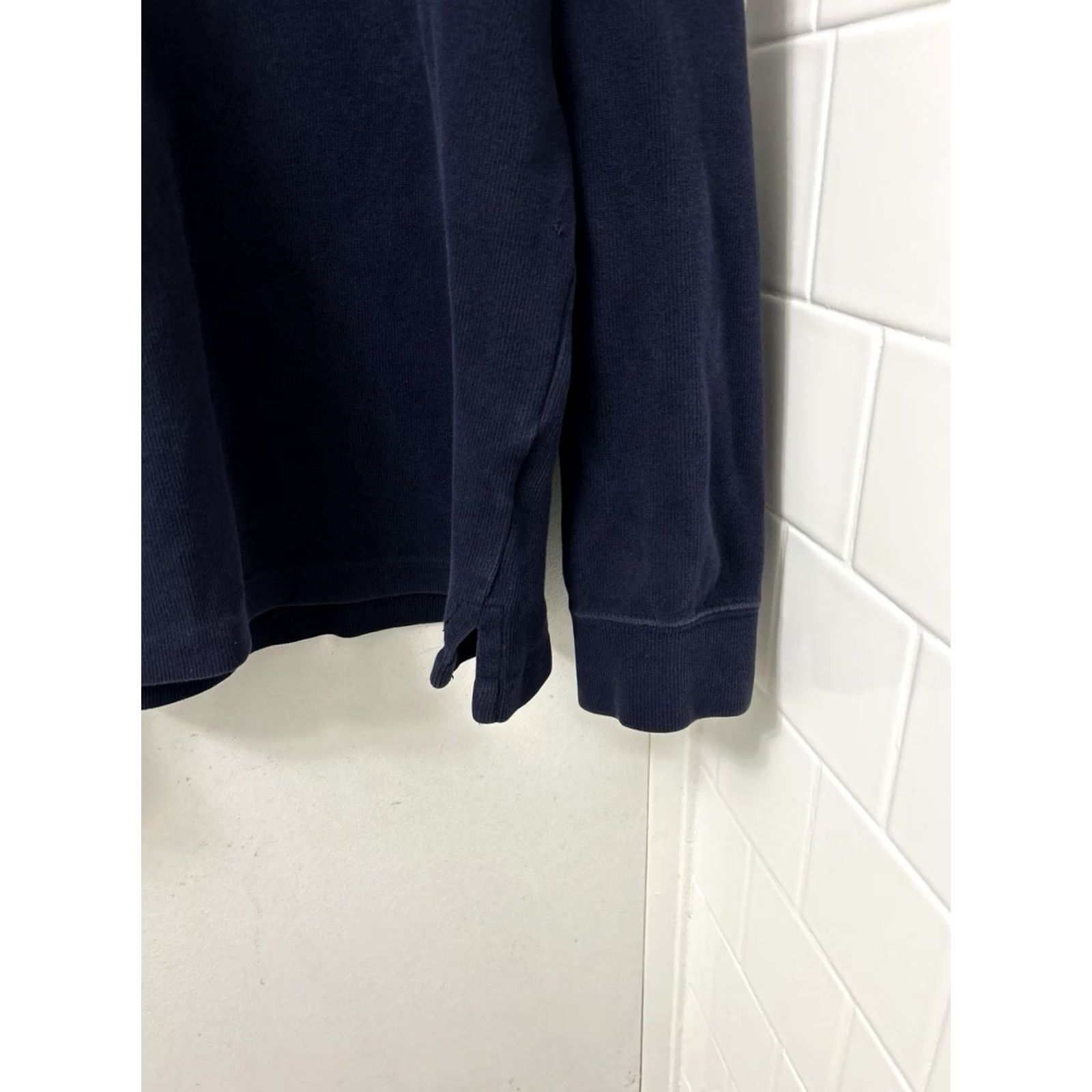 Polo Ralph Lauren VINTAGE Polo Ralph Lauren 1/4 Zip Mens L Navy Blue Pullover Cotton Ribbed Sweater Size US L / EU 52-54 / 3 - 5 Thumbnail