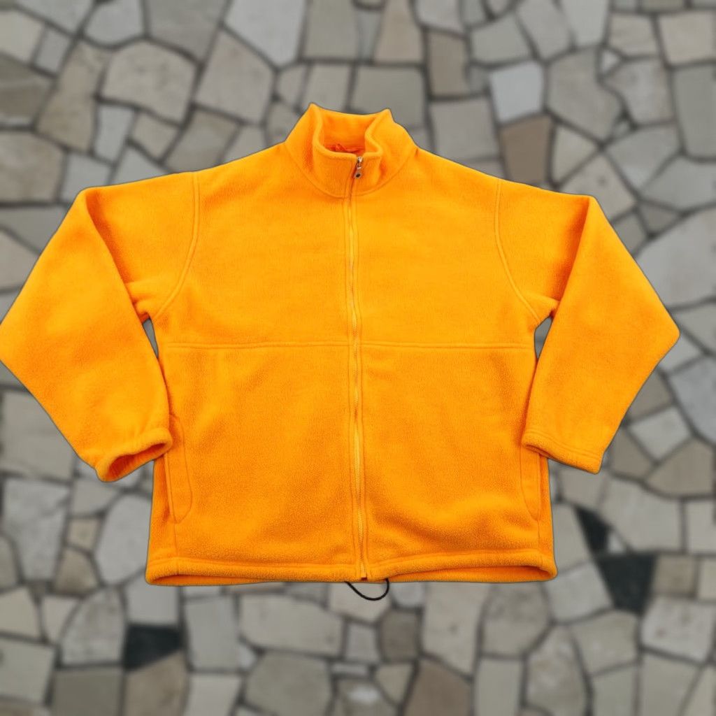 Lands' End Vintage Lands End Jacket Mens Tall Large Orange Polartec Fleece Zip Up Made USA Size US L / EU 52-54 / 3 - 1 Thumbnail