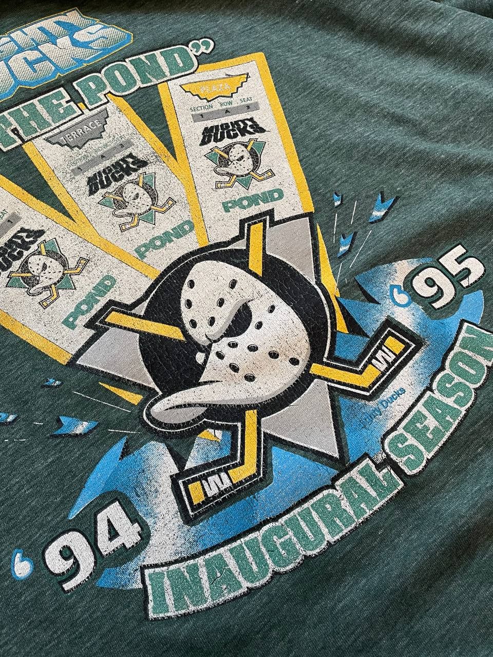NHL Vintage t shirt Mighty Ducks made in Usa Size US XXL / EU 58 / 5 - 7 Thumbnail