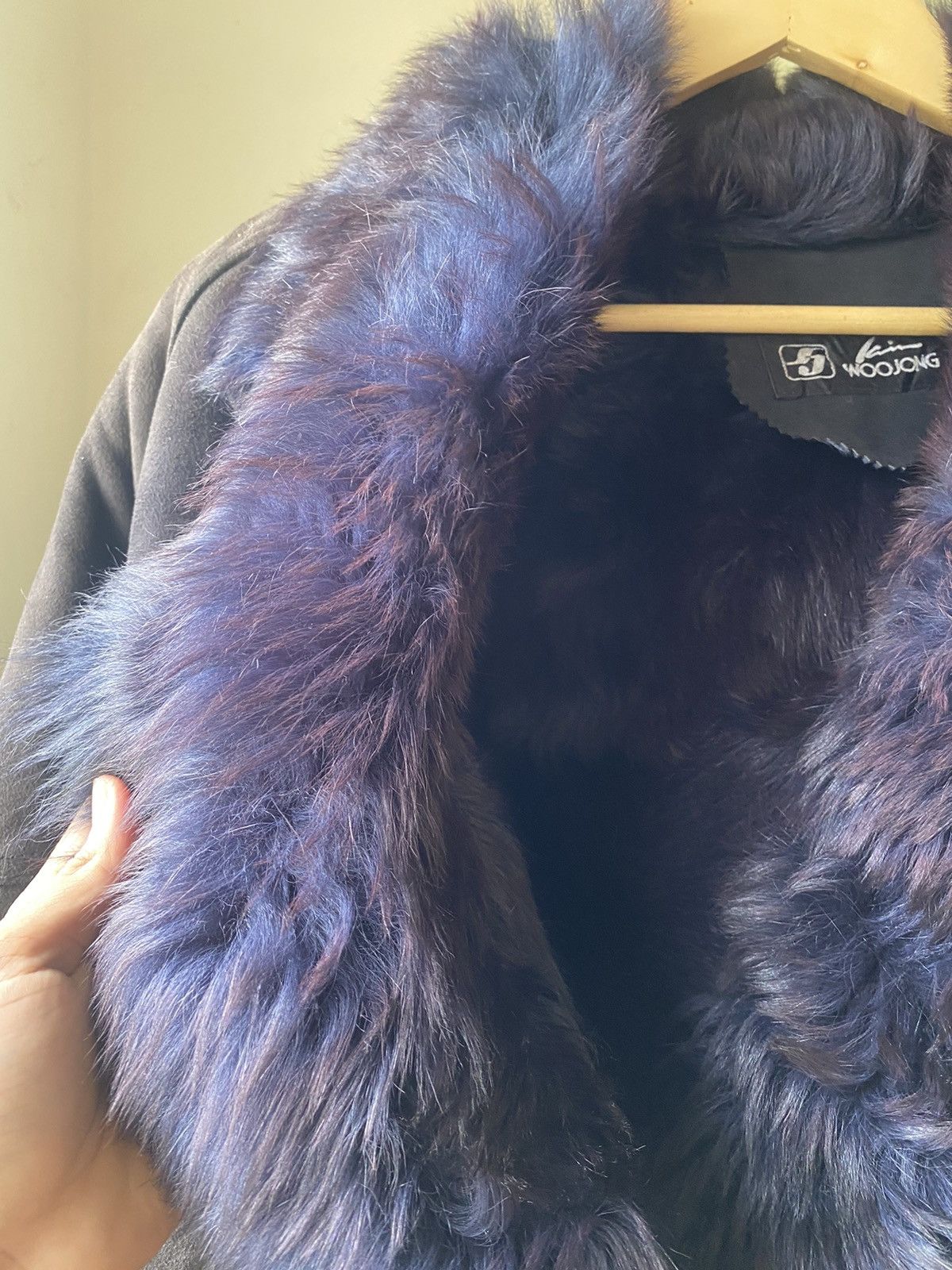 Vintage 1994 KIM WOOJONG B-3 STYLE LEATHER FUR JACKET SHEEPSKIN LGB Size US M / EU 48-50 / 2 - 13 Thumbnail